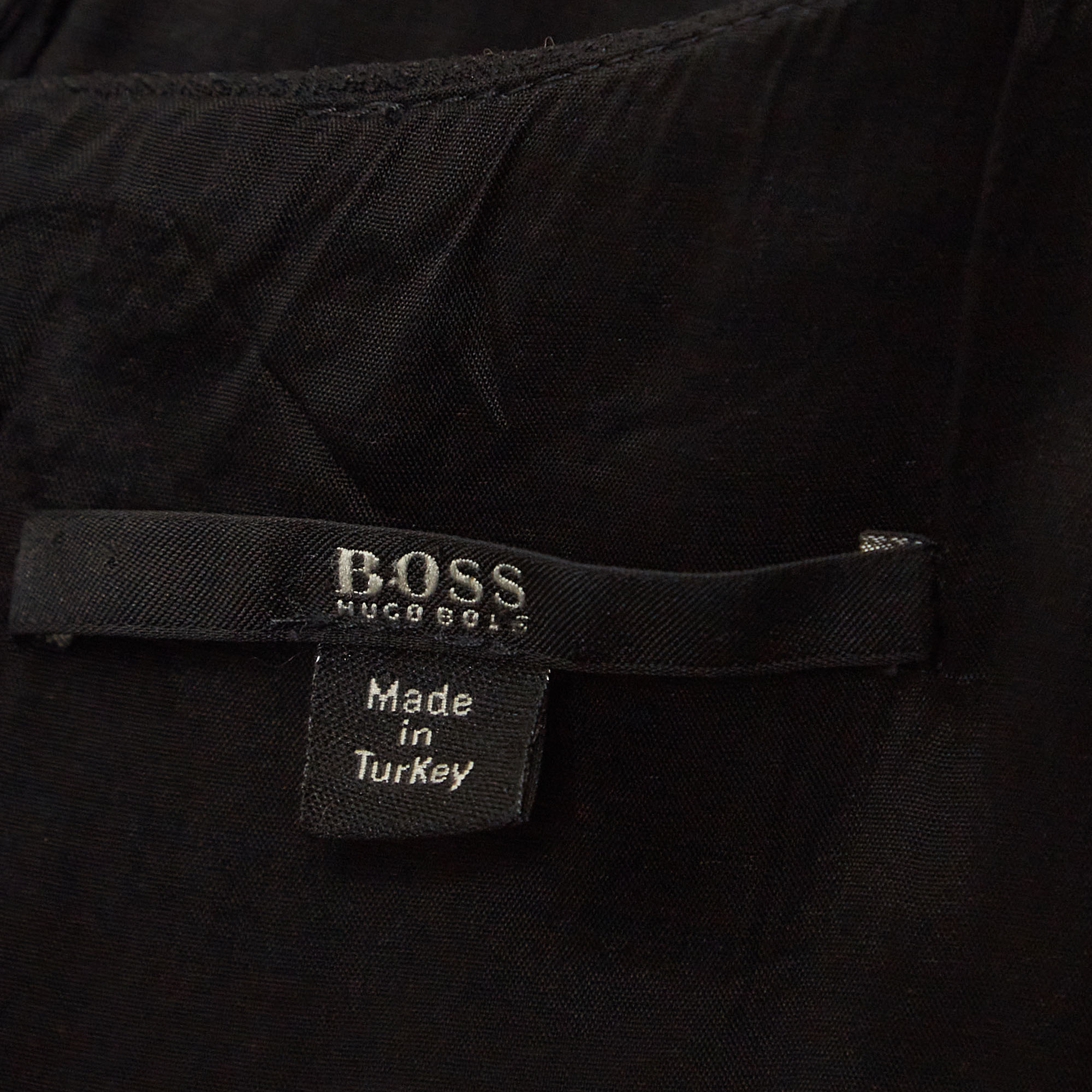 Boss By Hugo Boss Black Wool Blend Sleeveless Daliva Dress M