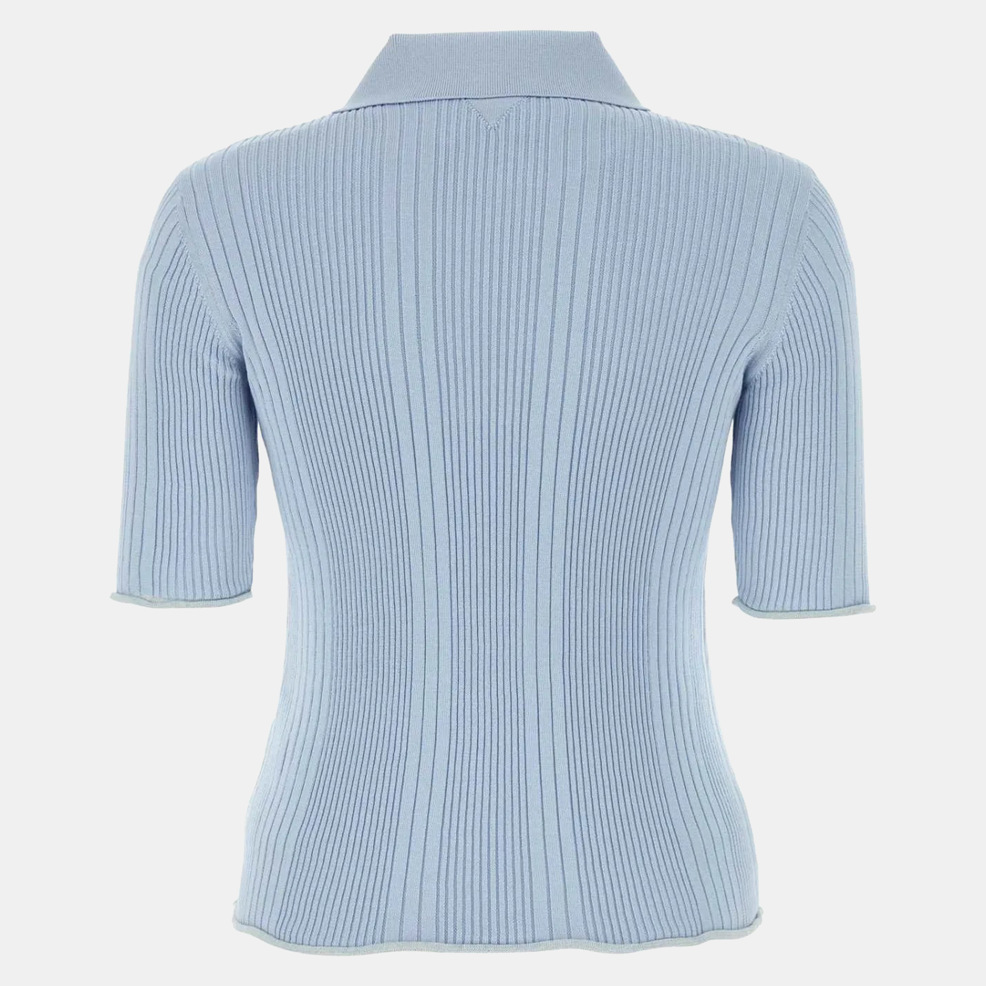 Bottega Veneta Pastel Light-blue Cotton Polo Shirt XS