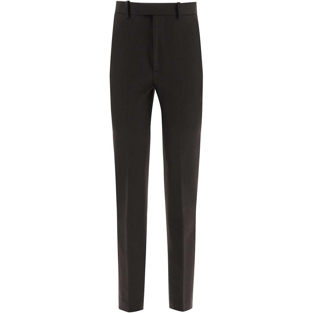 Image of Bottega Veneta Black High Waisted Trousers Size IT