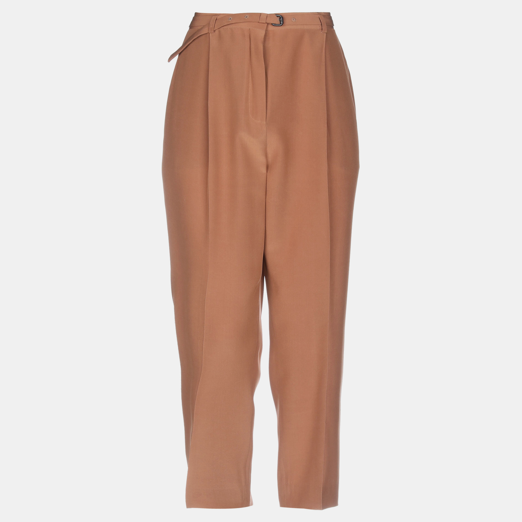 Bottega veneta brown crepe trousers size 42