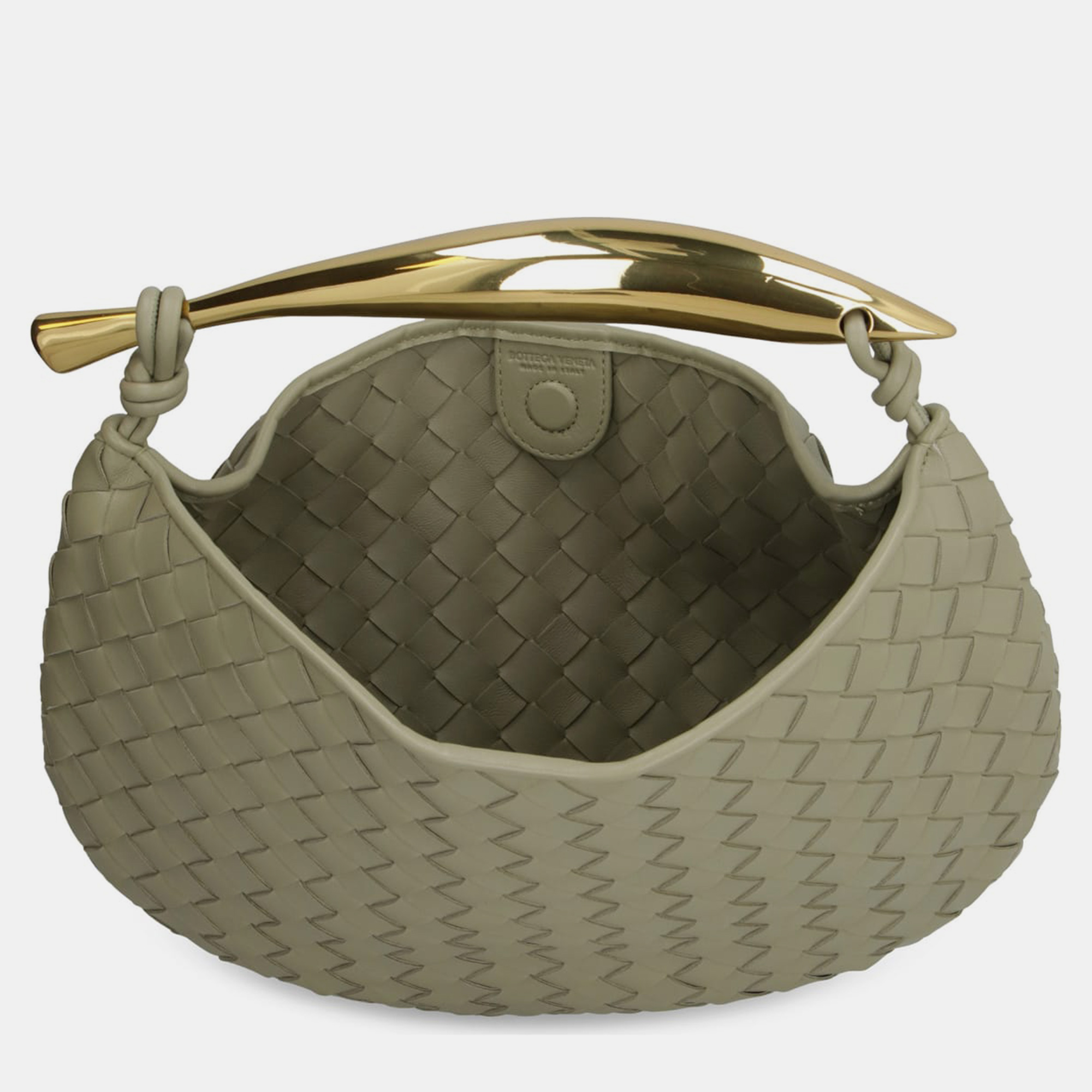 Bottega Veneta Beige Intreciato Leather Sardine Bag