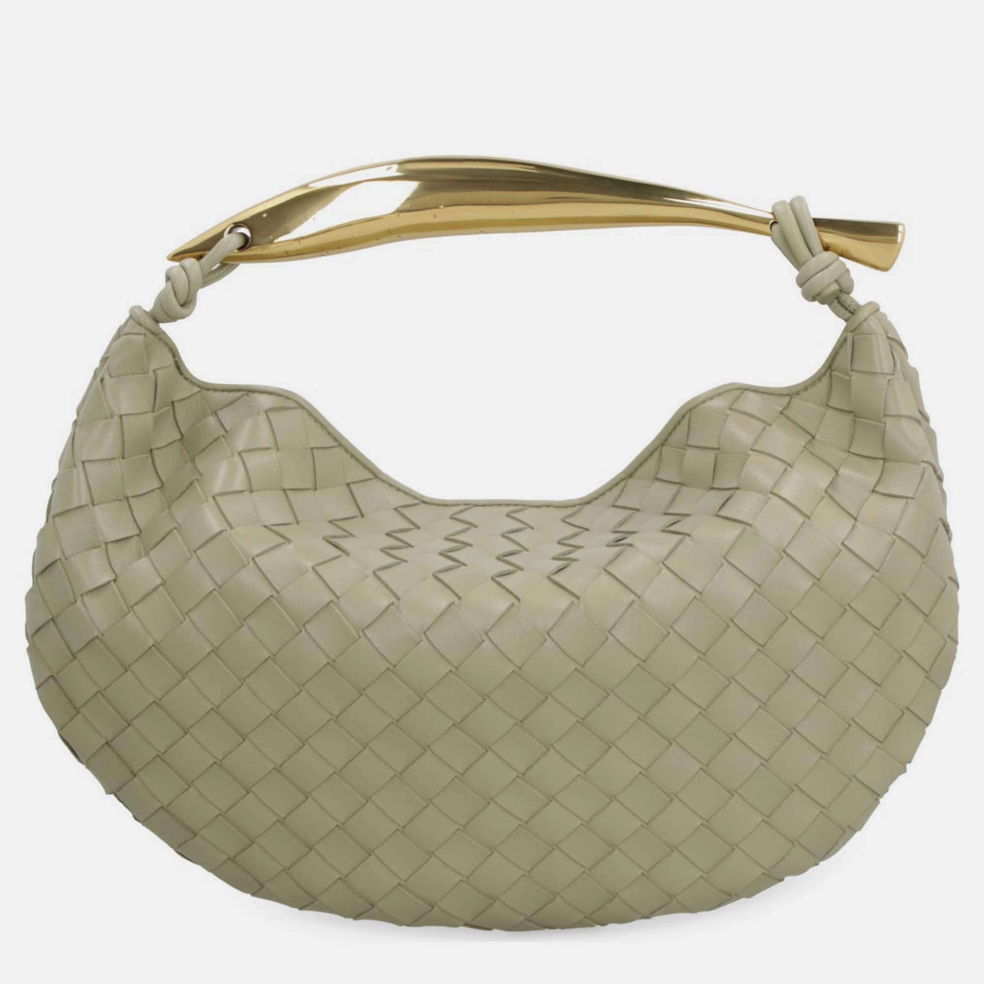 Bottega Veneta Beige Intreciato Leather Sardine Bag