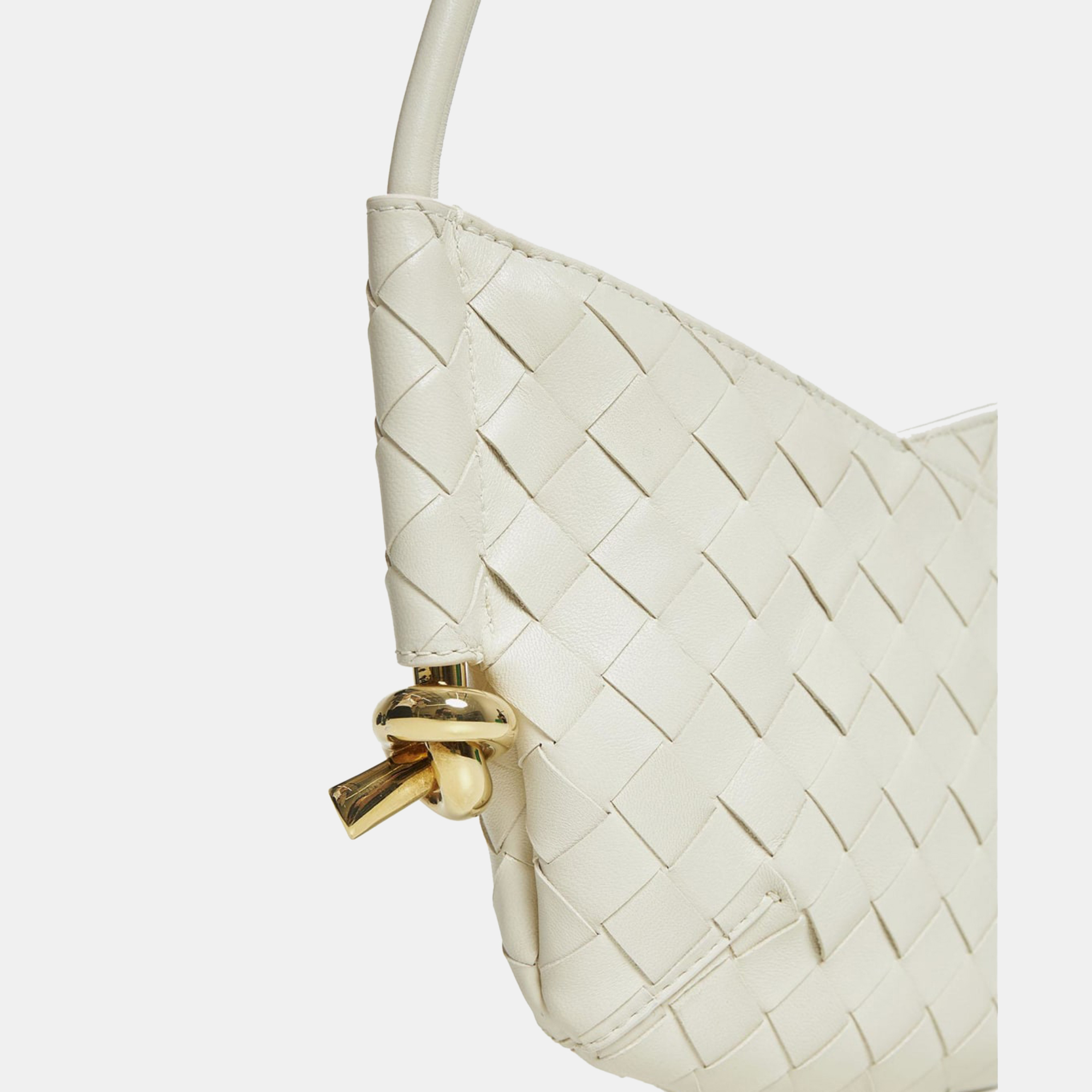 Bottega Veneta Ivory Solstice Intrecciato Leather Mini Bag