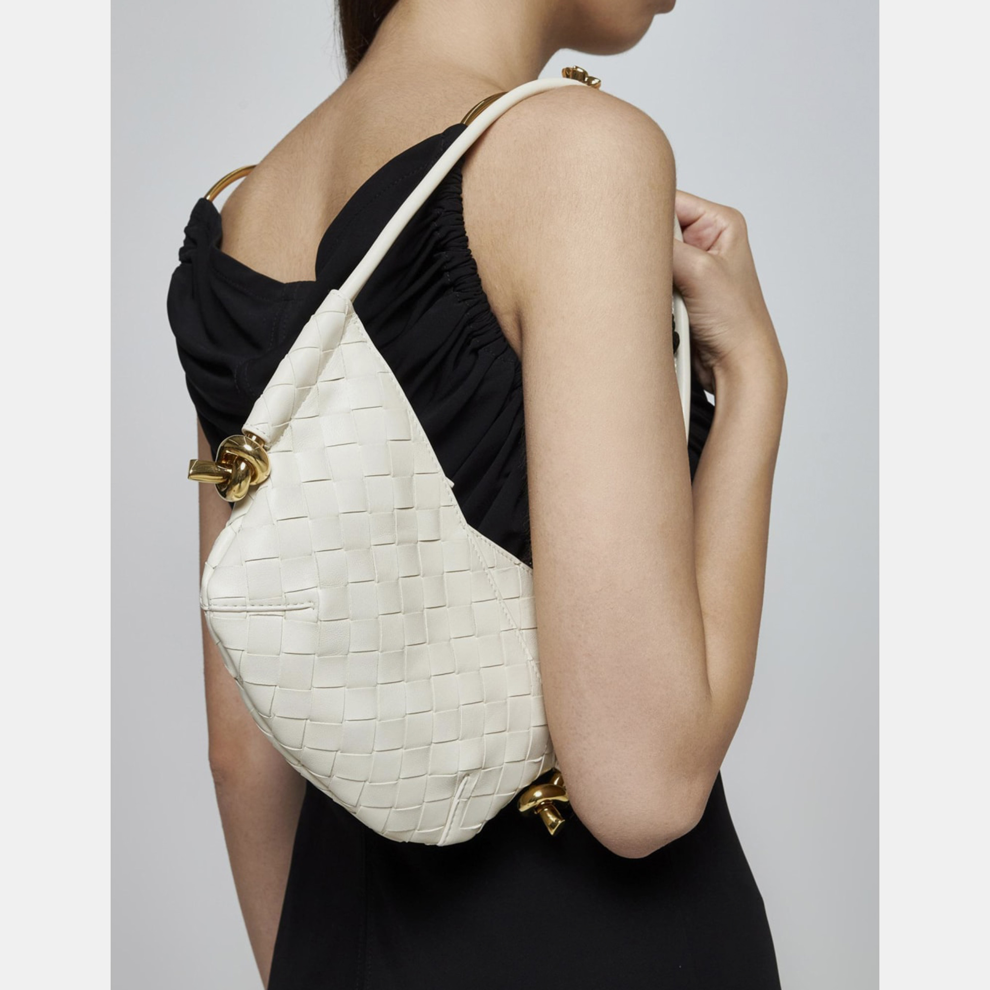 Bottega Veneta Ivory Solstice Intrecciato Leather Mini Bag