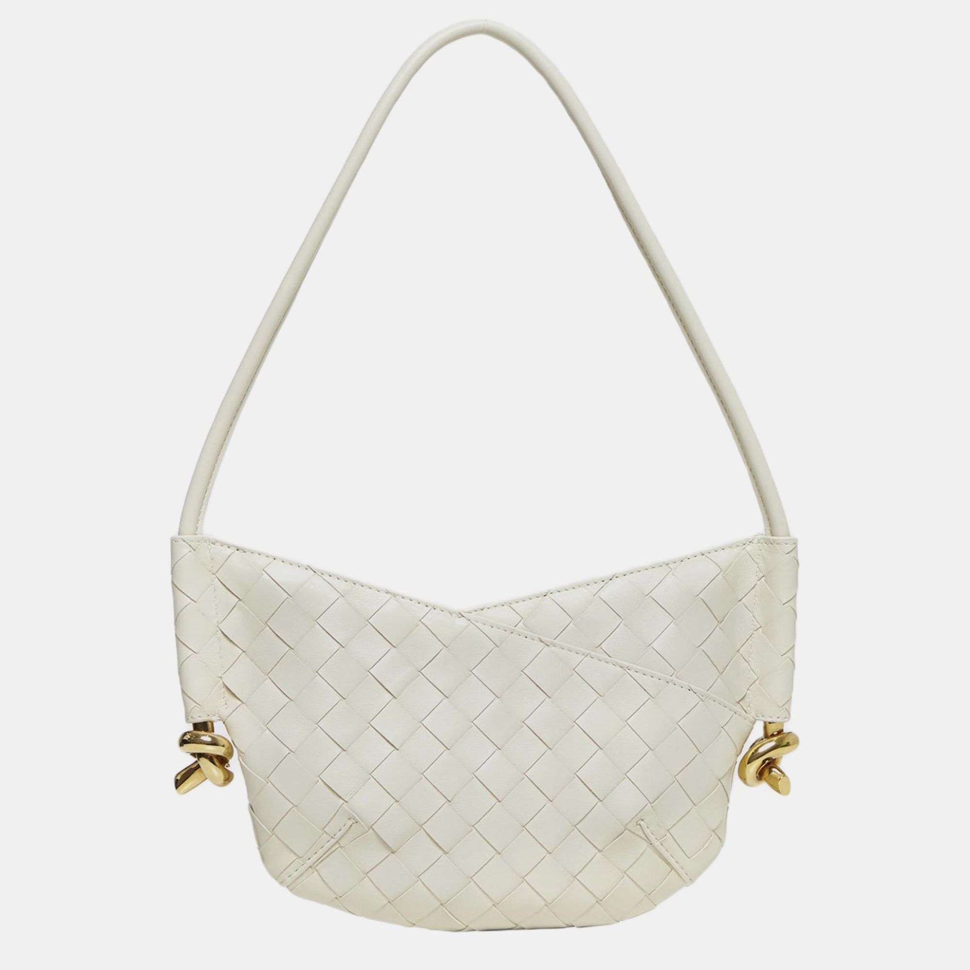 Bottega Veneta Ivory Solstice Intrecciato Leather Mini Bag