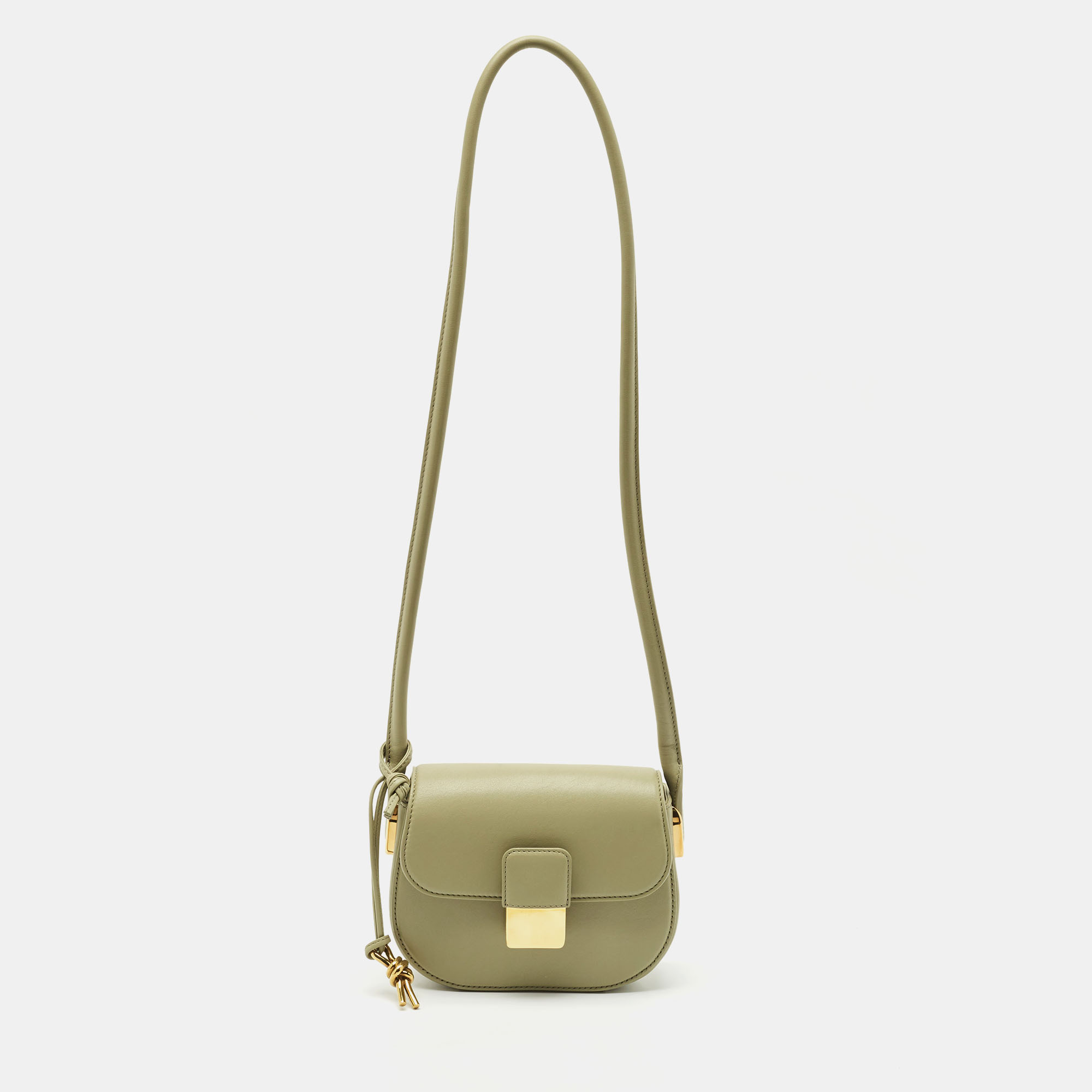 Bottega Veneta Travertine Leather Mini Desiree Crossbody Bag, Green
Bottega Veneta Travertine Leather Mini Desiree Crossbody Bag, Green