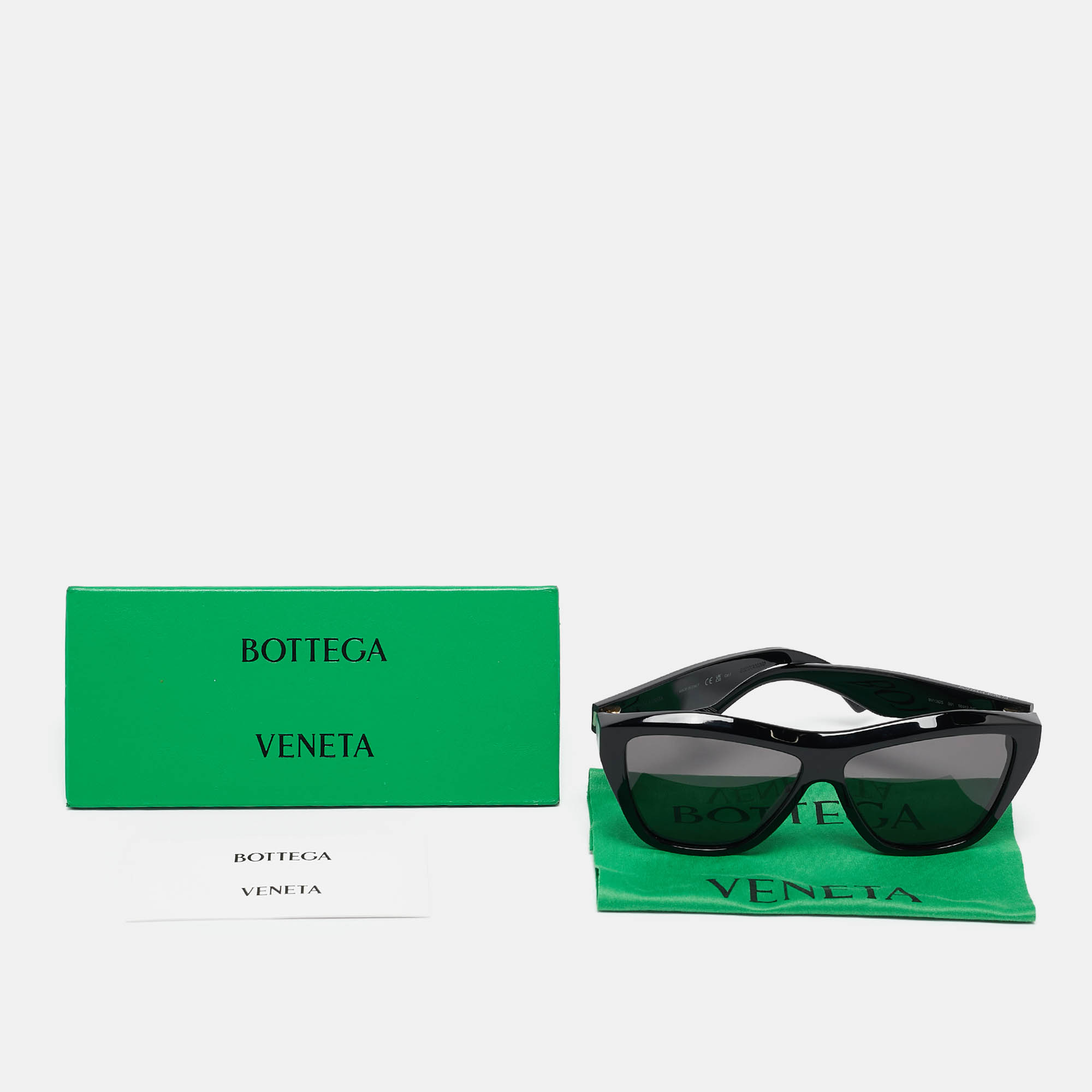 Bottega Veneta Black  BV1092S Cat Eye Sunglasses