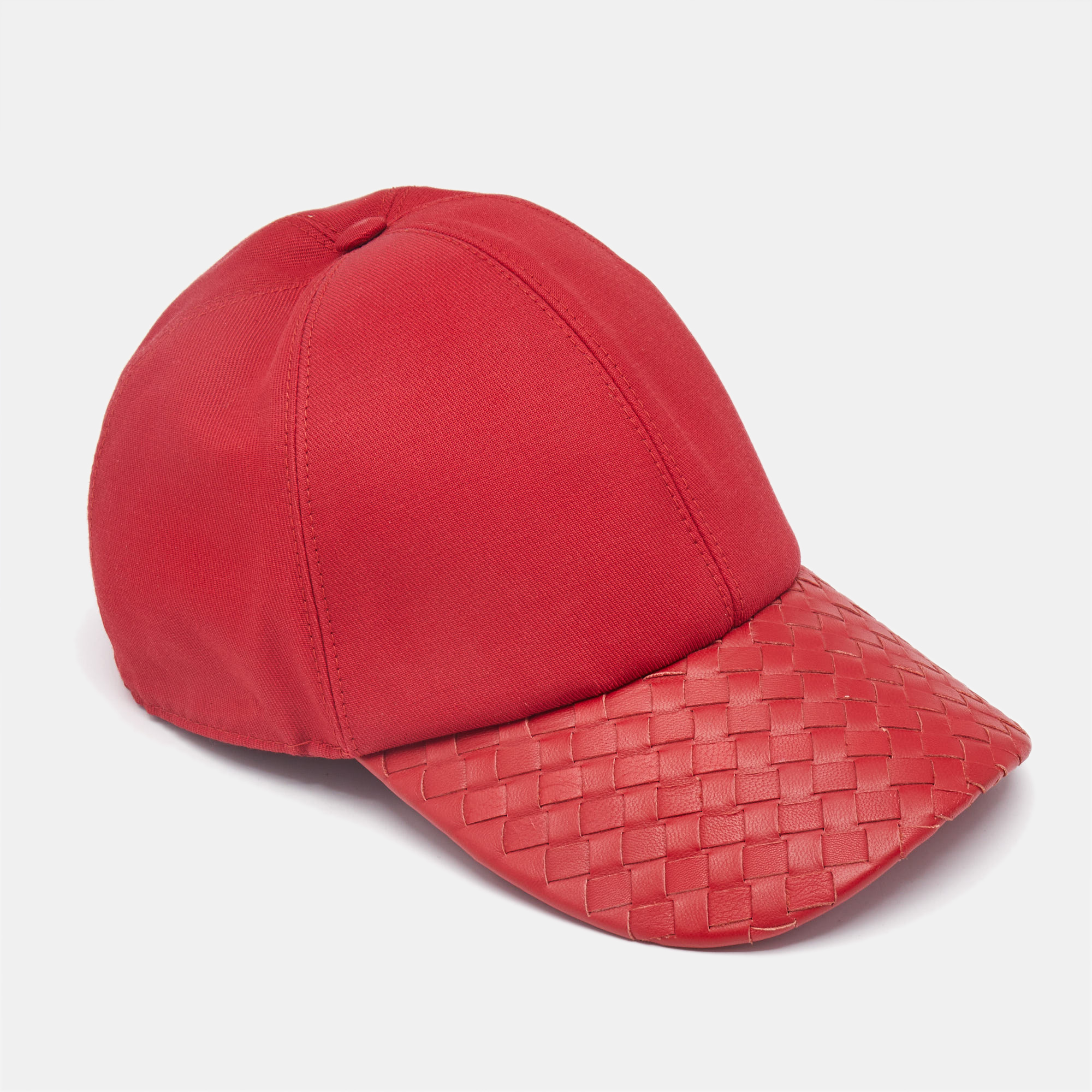 Bottega Veneta Red Cotton & Leather Intrecciato Weave Baseball Cap M (581)
Bottega Veneta Red Cotton & Leather Intrecciato Weave Baseball Cap M (581)