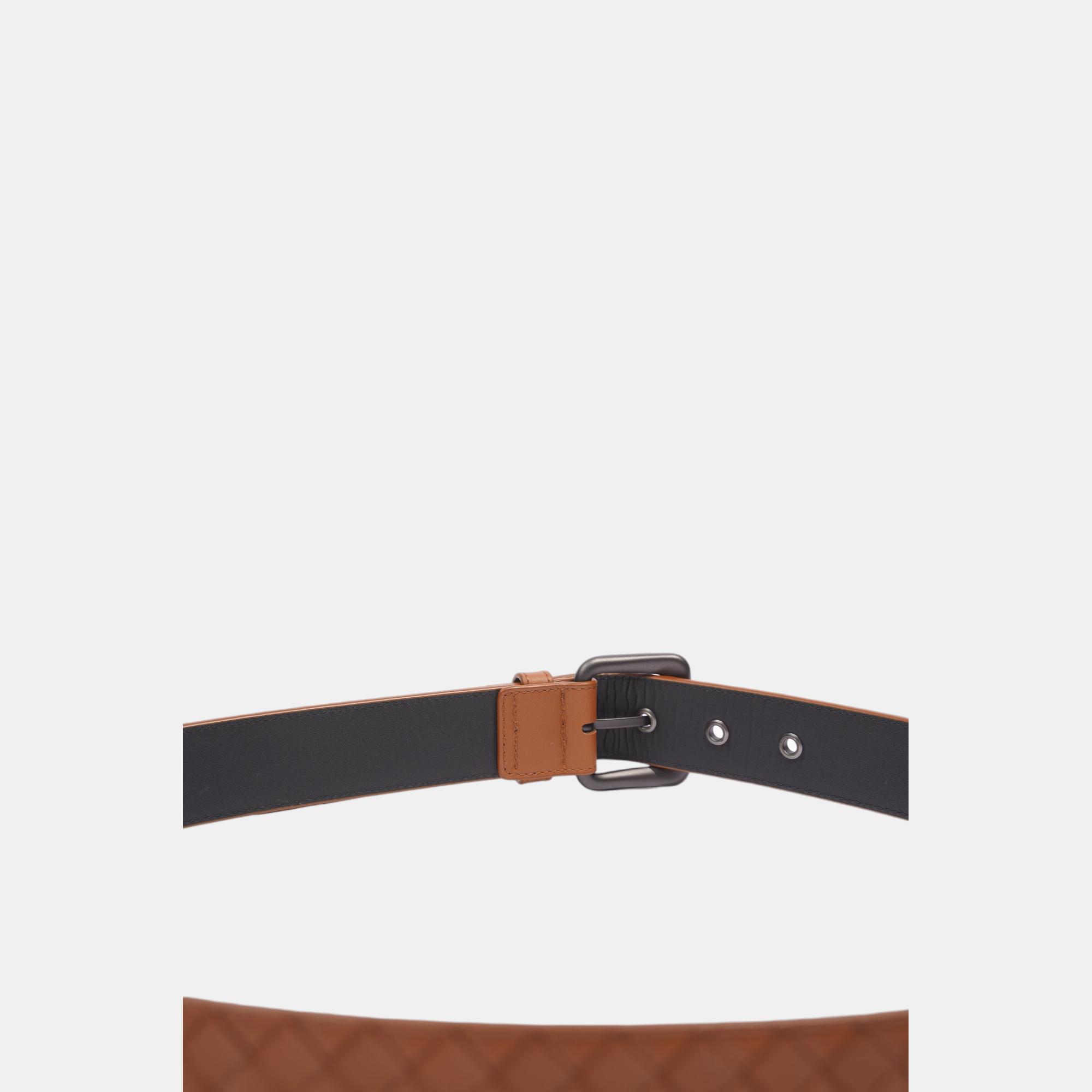 Bottega Veneta Intrecciato Belt Brown Leather 42 / 105