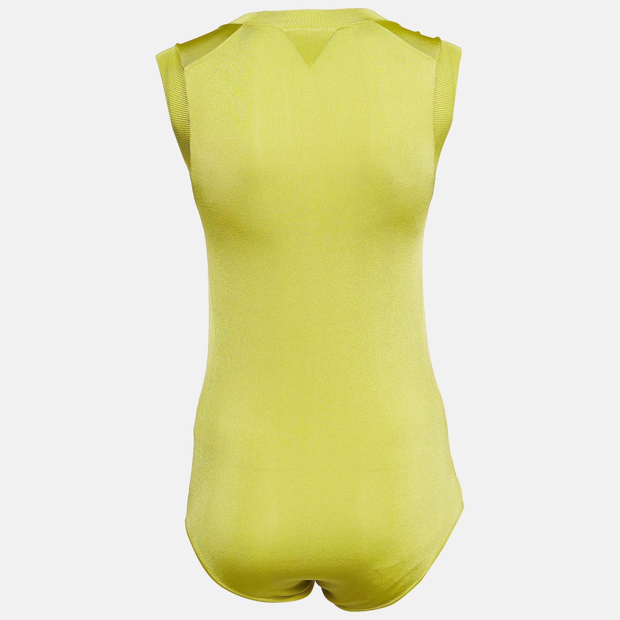 Bottega Veneta Light Green Jersey Bodysuit M