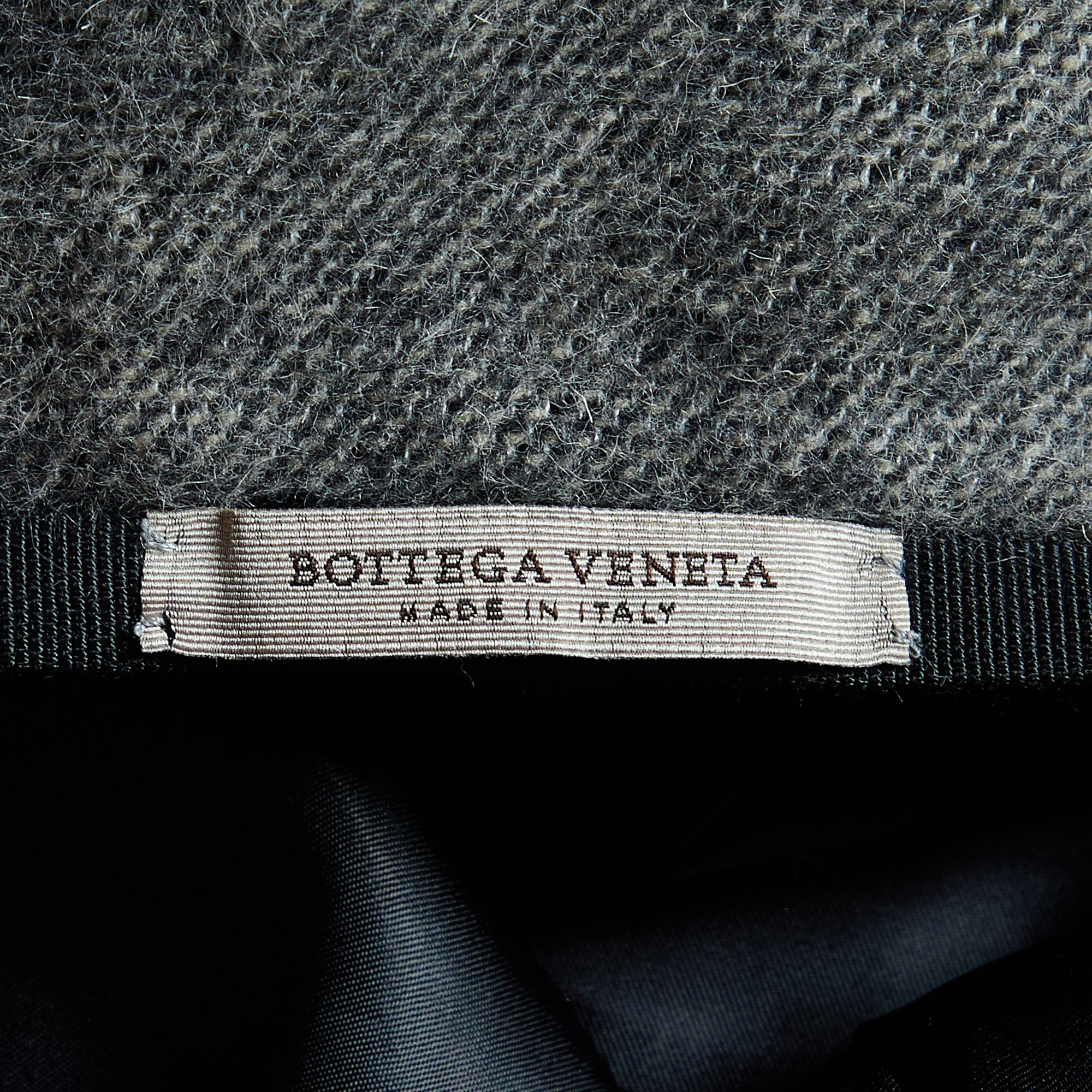 Bottega Veneta Grey Angora & Wool Knit Pencil Skirt L