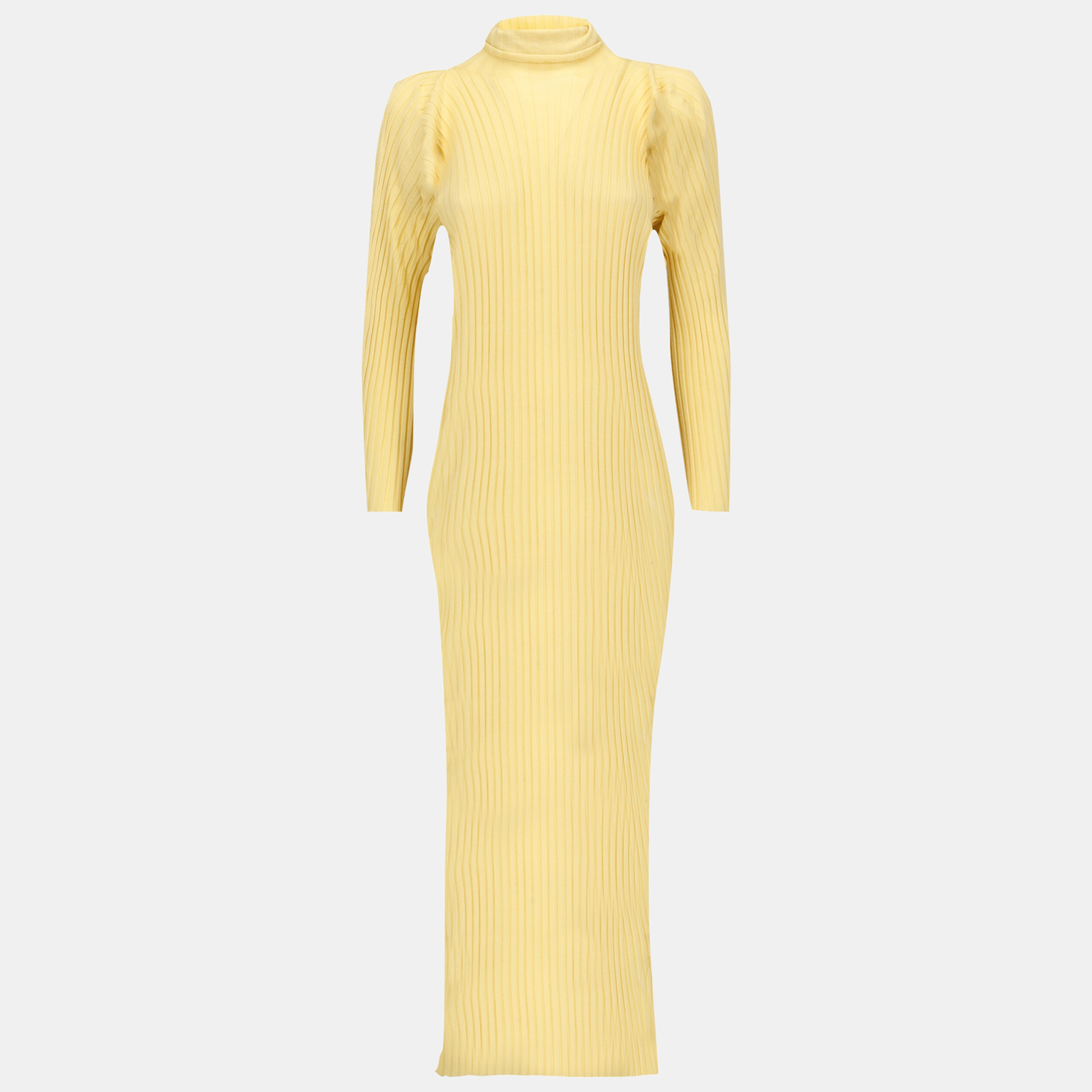 Bottega Veneta  Women's Wool Midi Dress - Yellow - S
