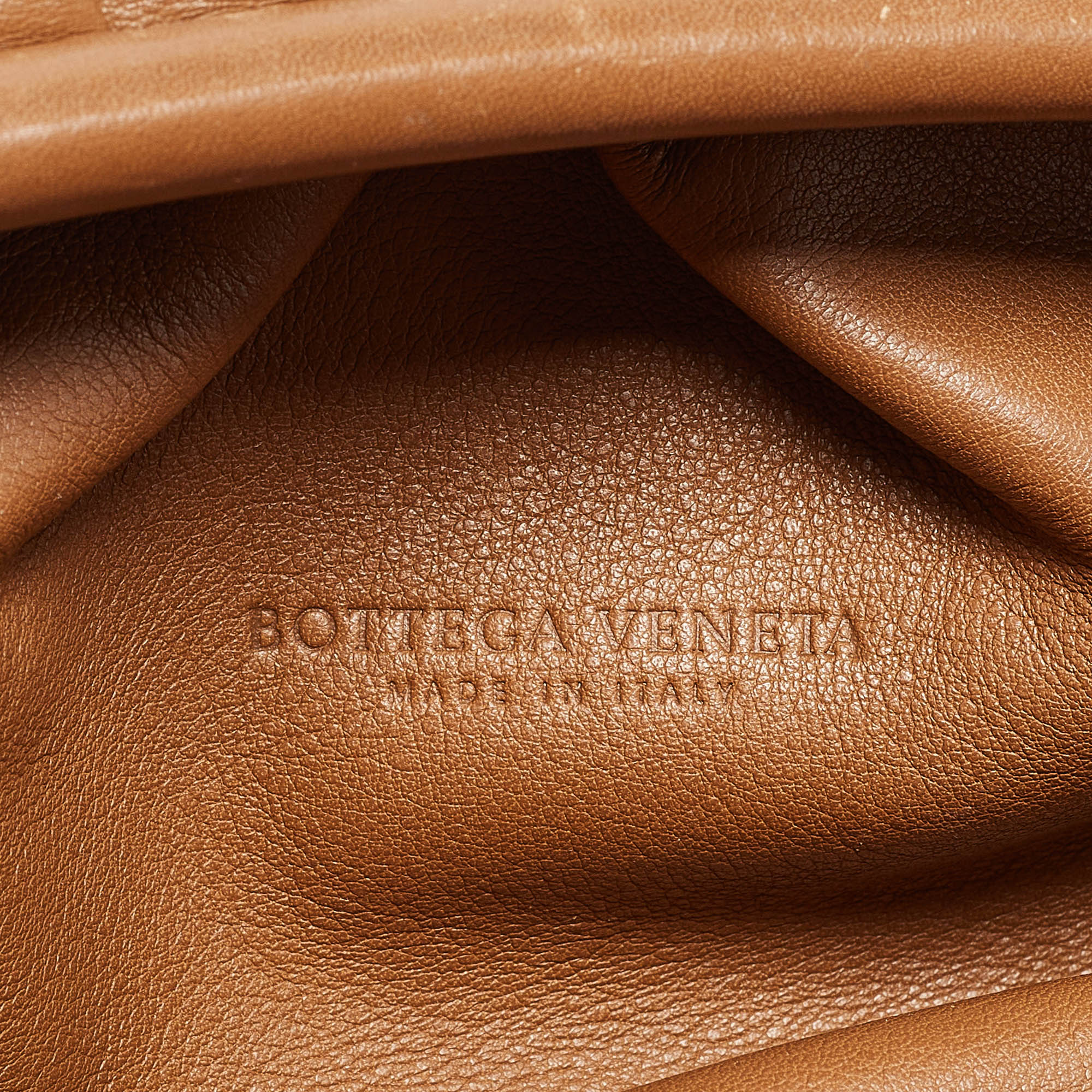 Bottega Veneta Brown Leather Classic Pouch