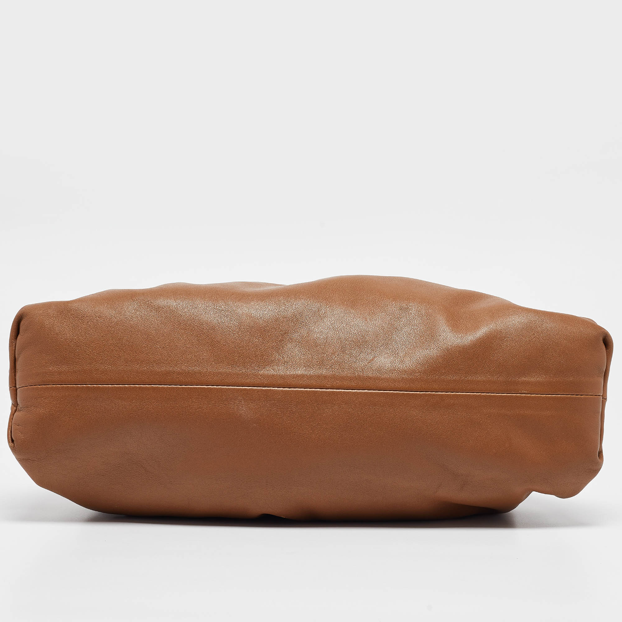 Bottega Veneta Brown Leather Classic Pouch