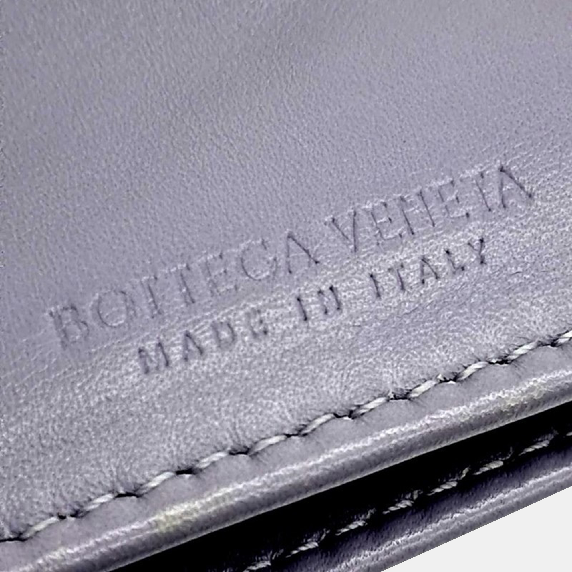 Bottega Veneta Purple Leather Mini Twist Top Handle Bag