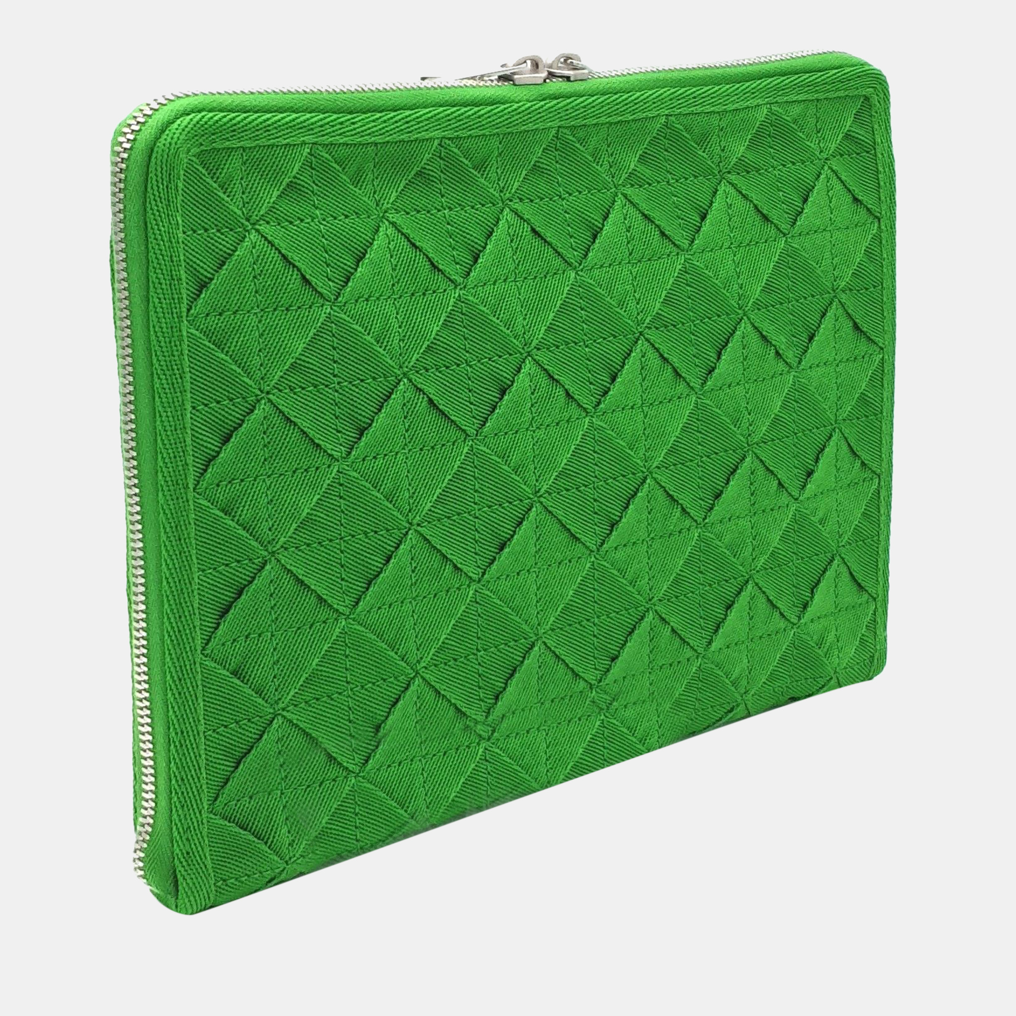 Bottega Veneta Green Intrecciato Clutch