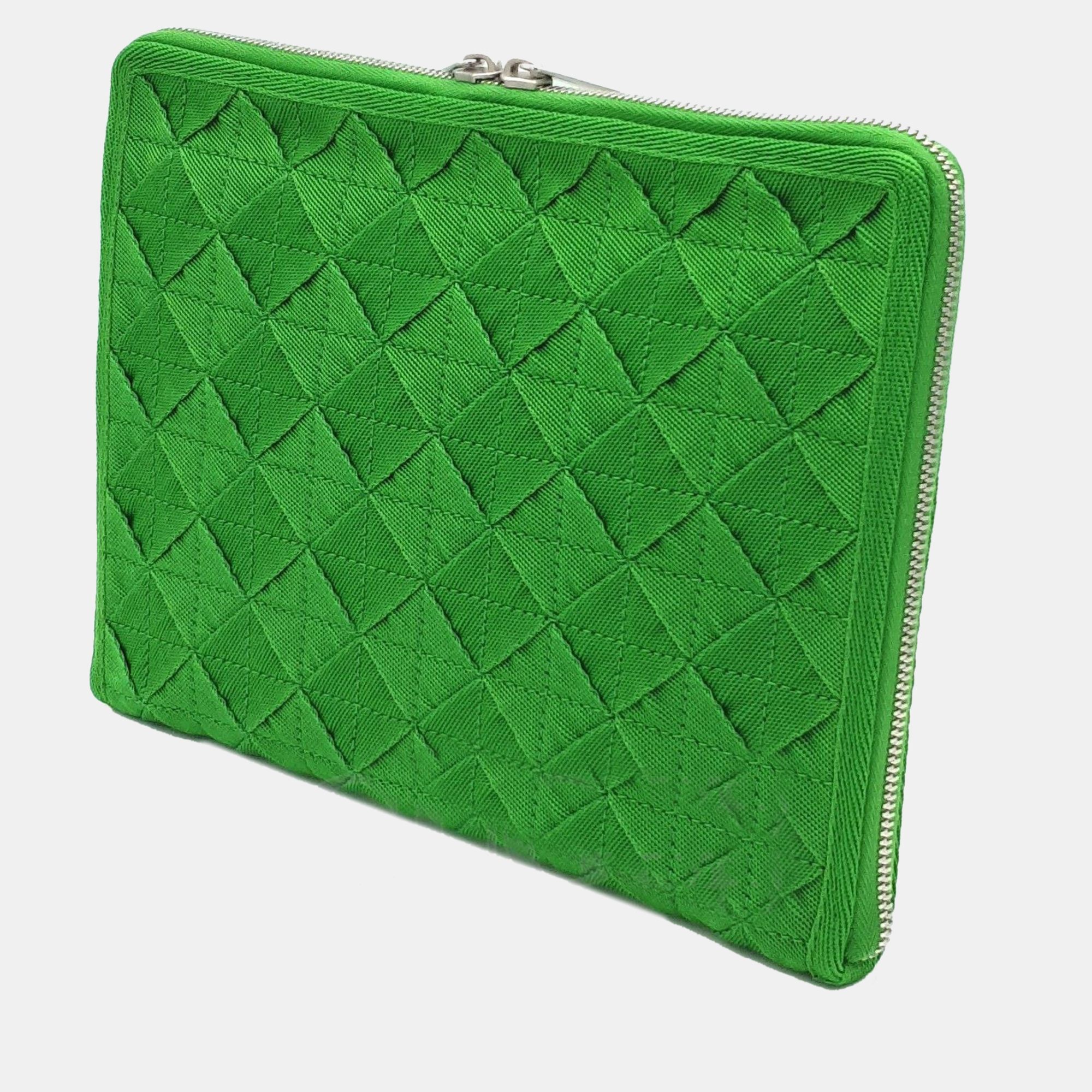 Bottega Veneta Green Intrecciato Clutch