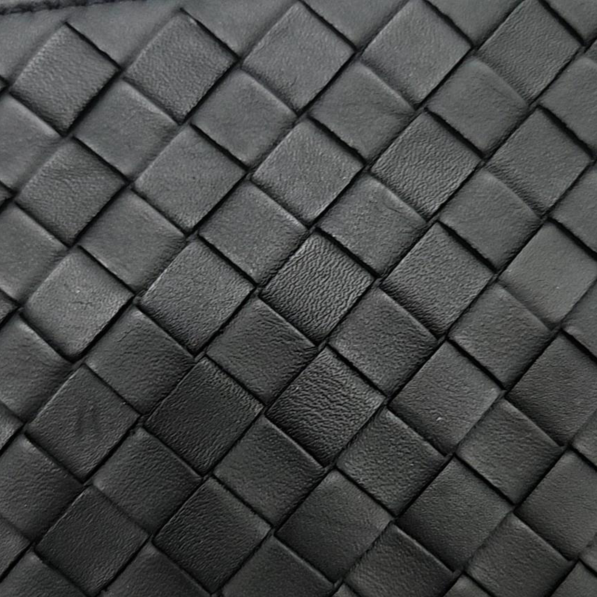 Bottega Veneta Black Leather Clutch