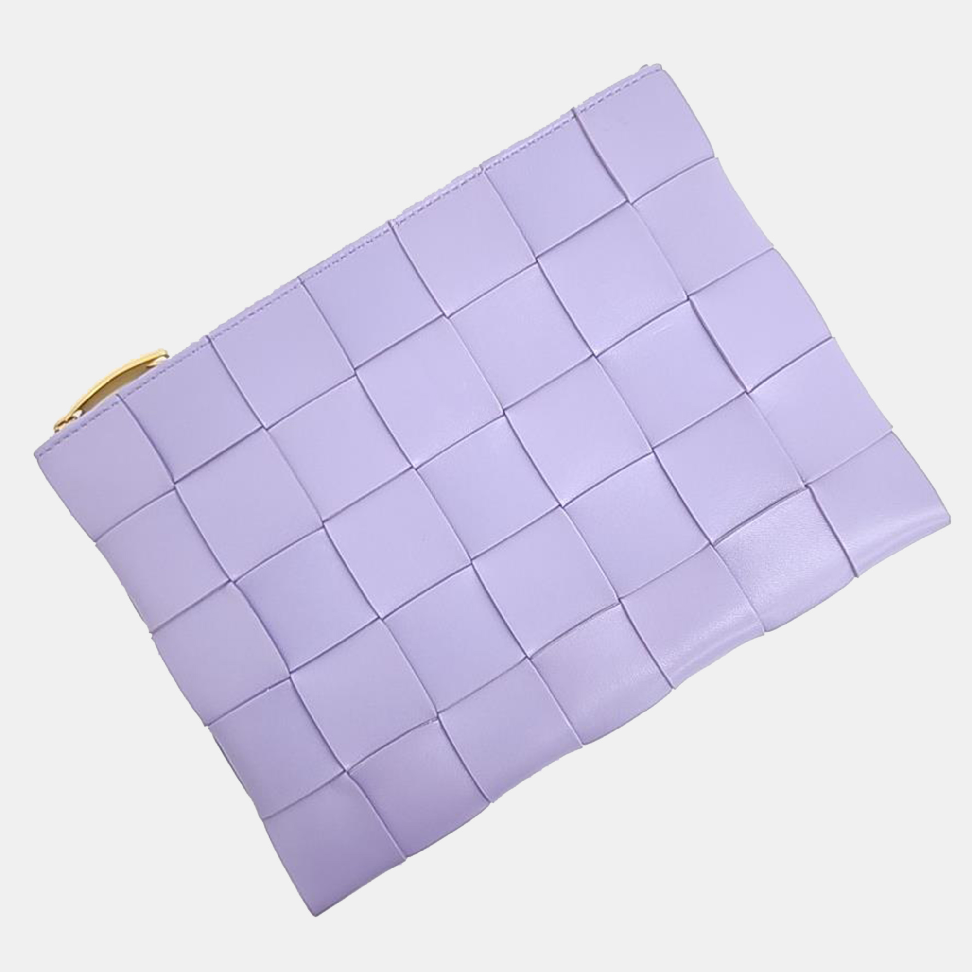 Bottega Veneta Purple Leather Clutch