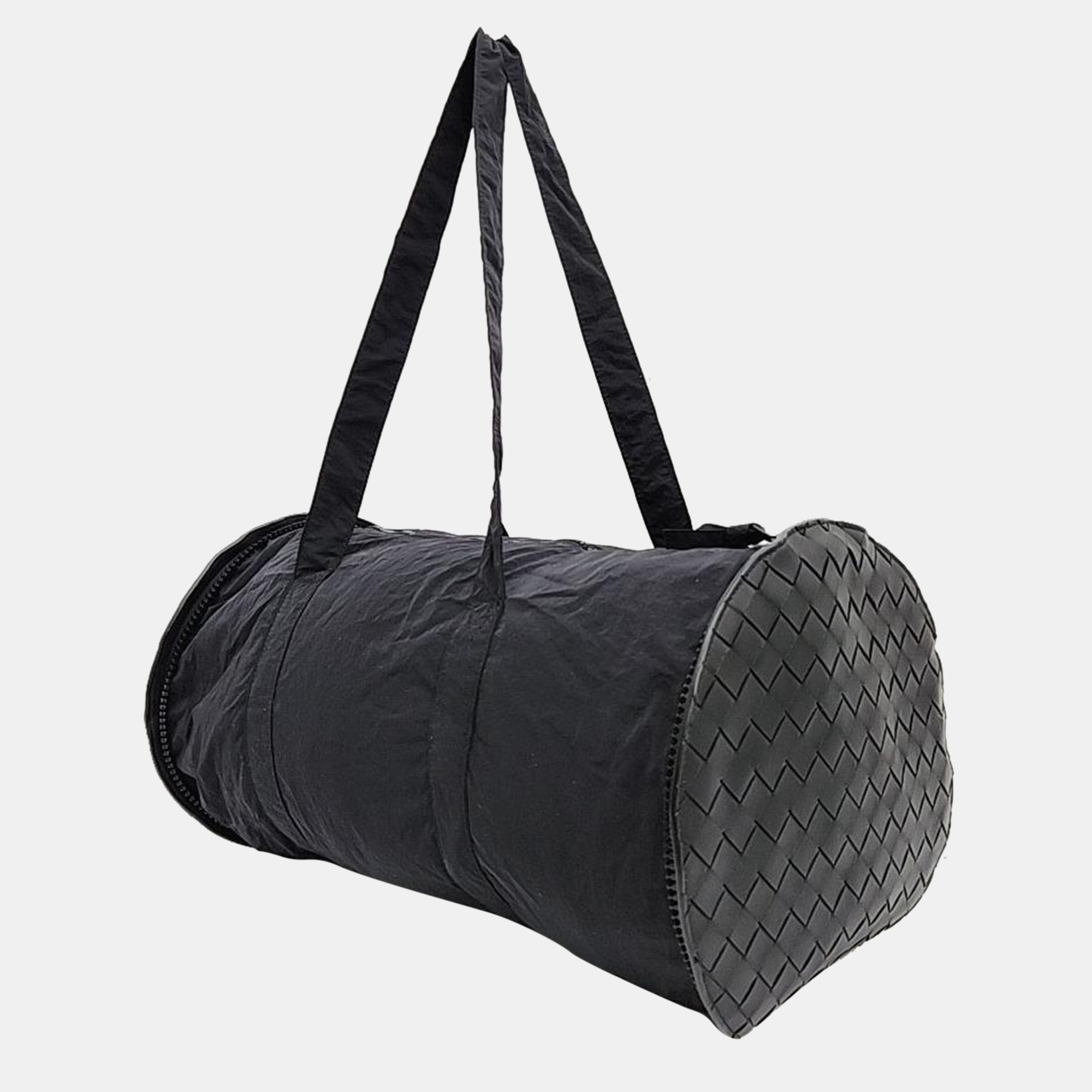 Bottega Veneta Black Leather Duffel Bag