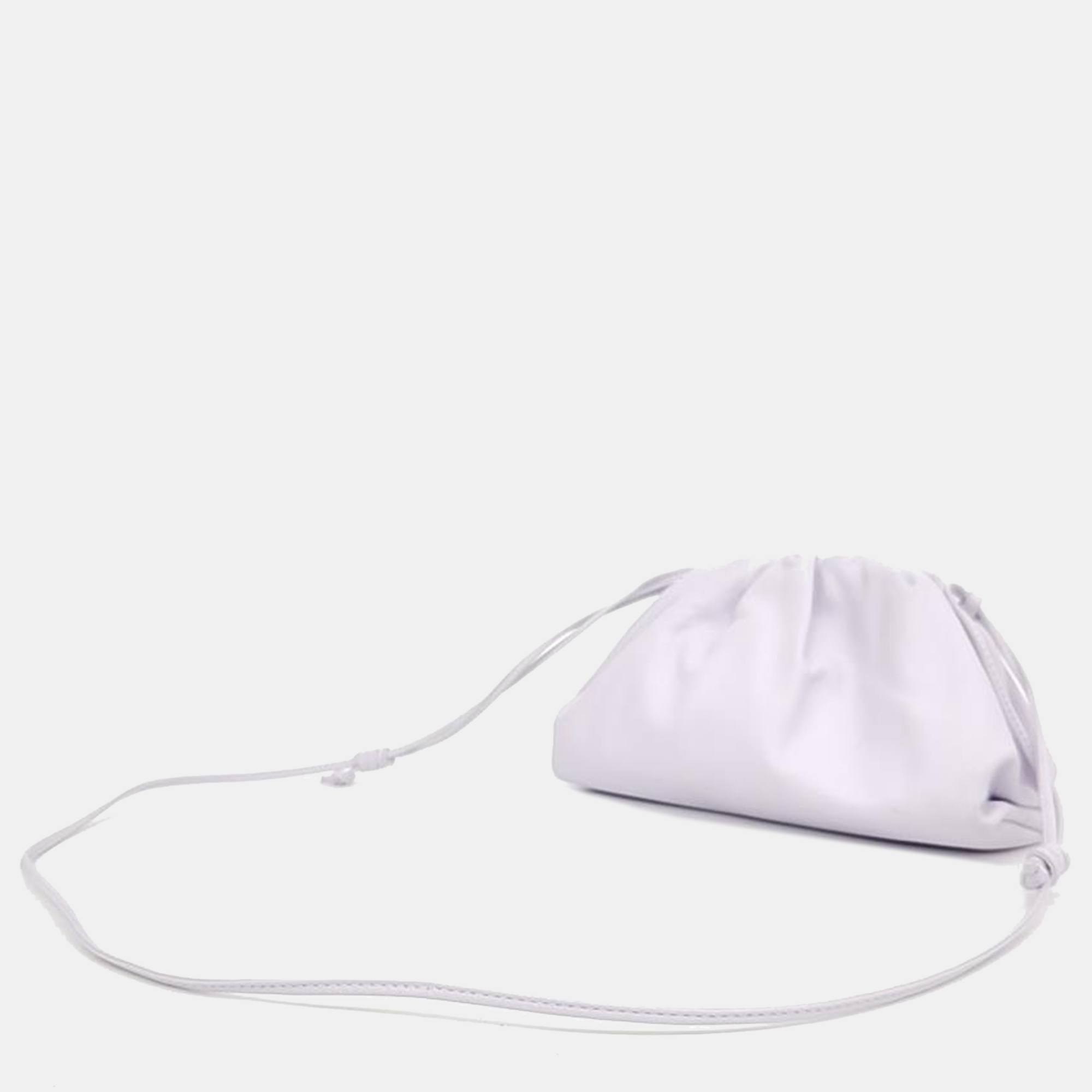 Bottega Veneta White Leather The Pouch