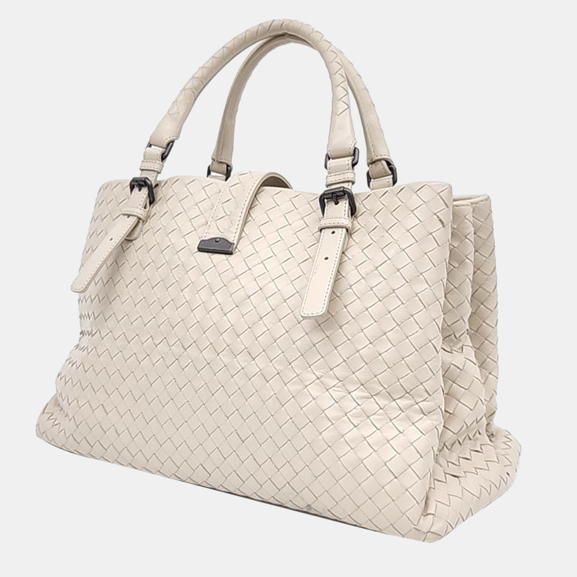 Bottega Veneta Beige Roma Handbag