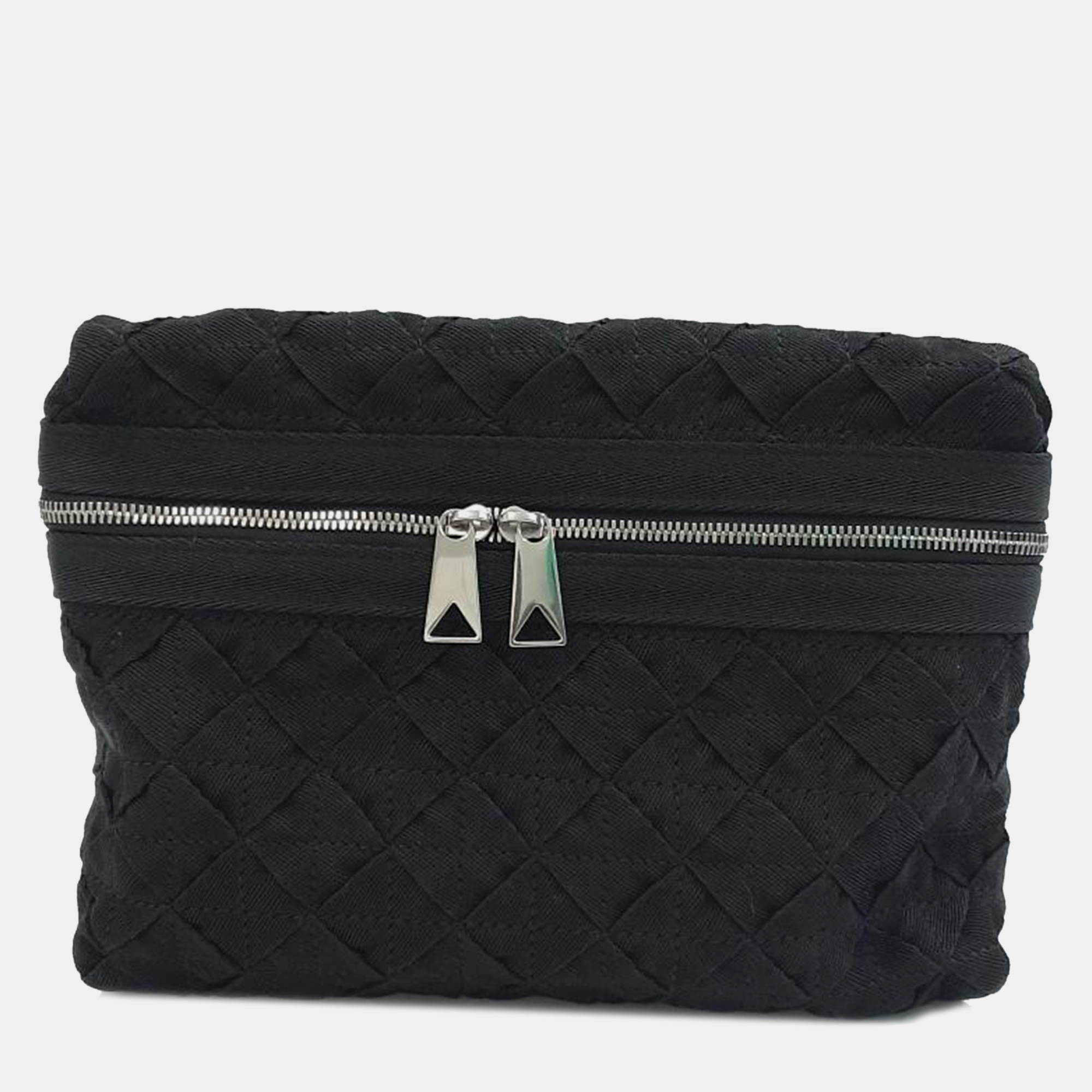 Bottega Veneta Black Canvas Shoulder Bag