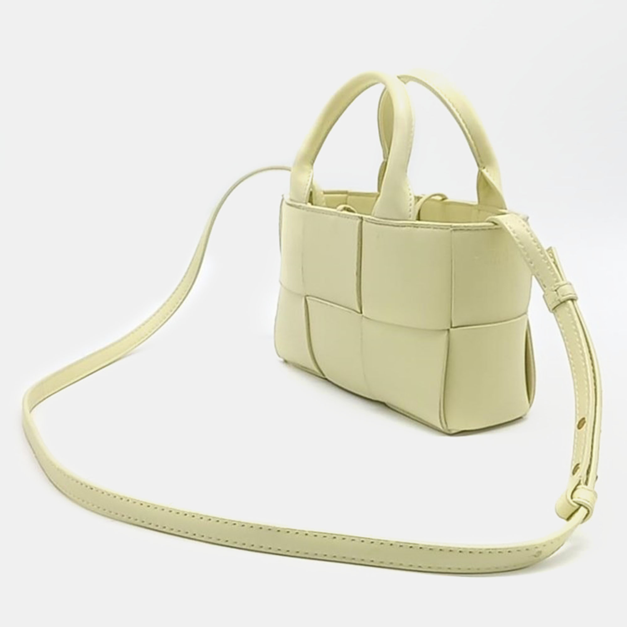 Bottega Veneta Yellow Leather Candy Arco Shoulder Bag