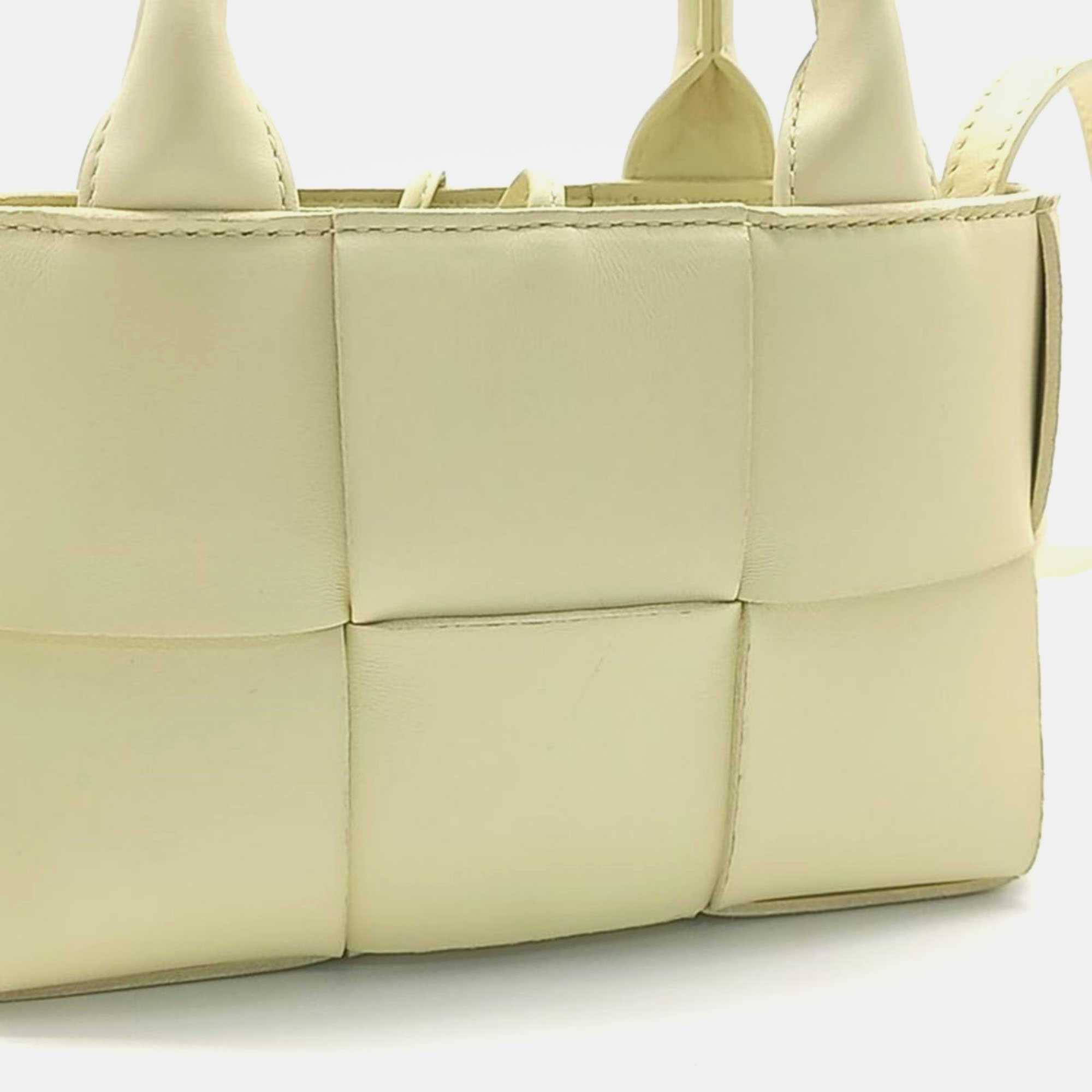 Bottega Veneta Yellow Leather Candy Arco Shoulder Bag