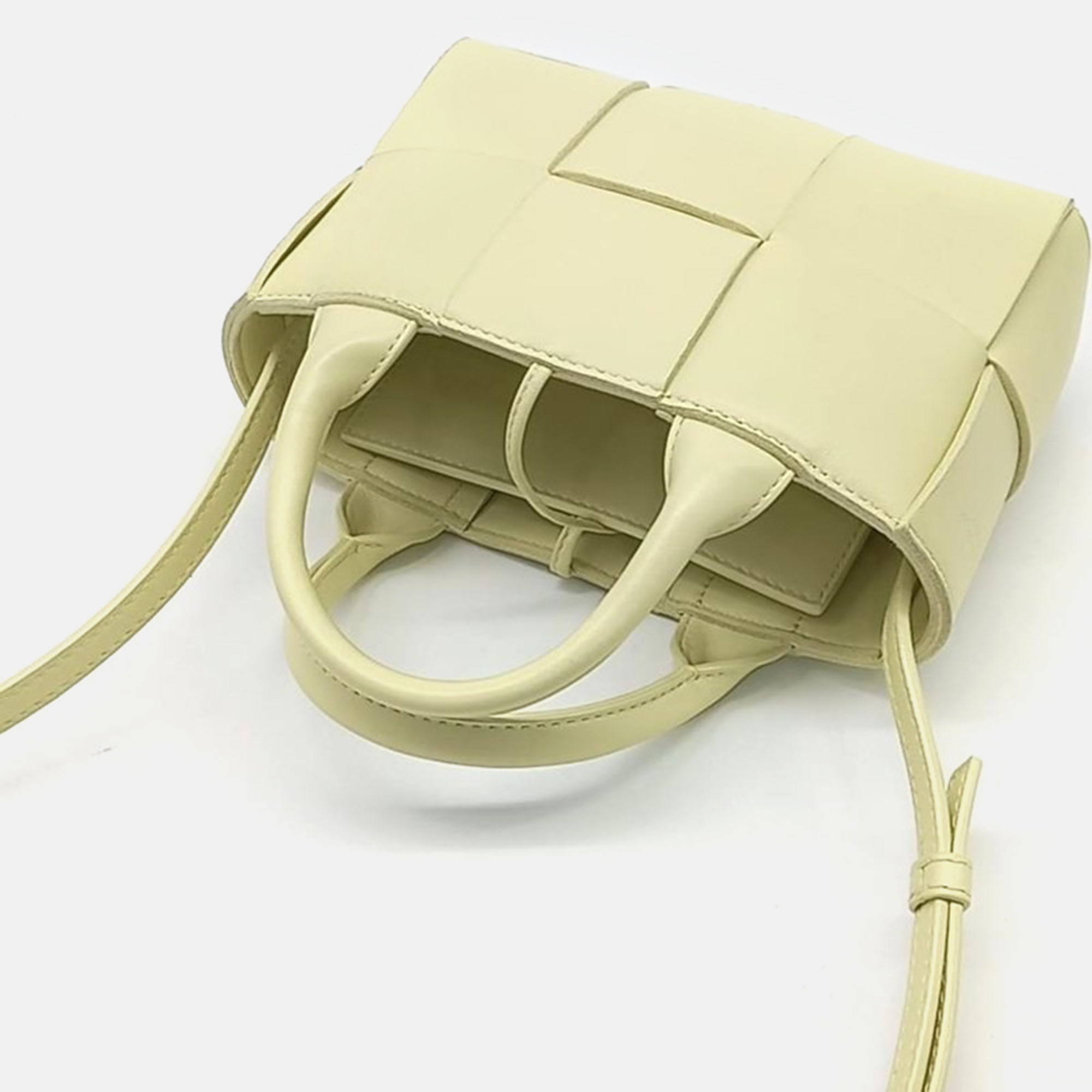 Bottega Veneta Yellow Leather Candy Arco Shoulder Bag