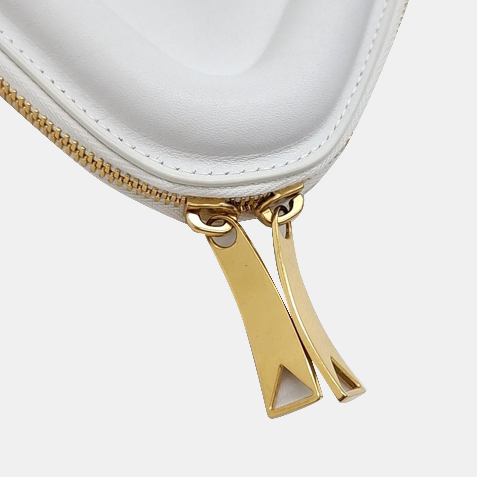 Bottega Veneta White Leather Beak Tote Bag