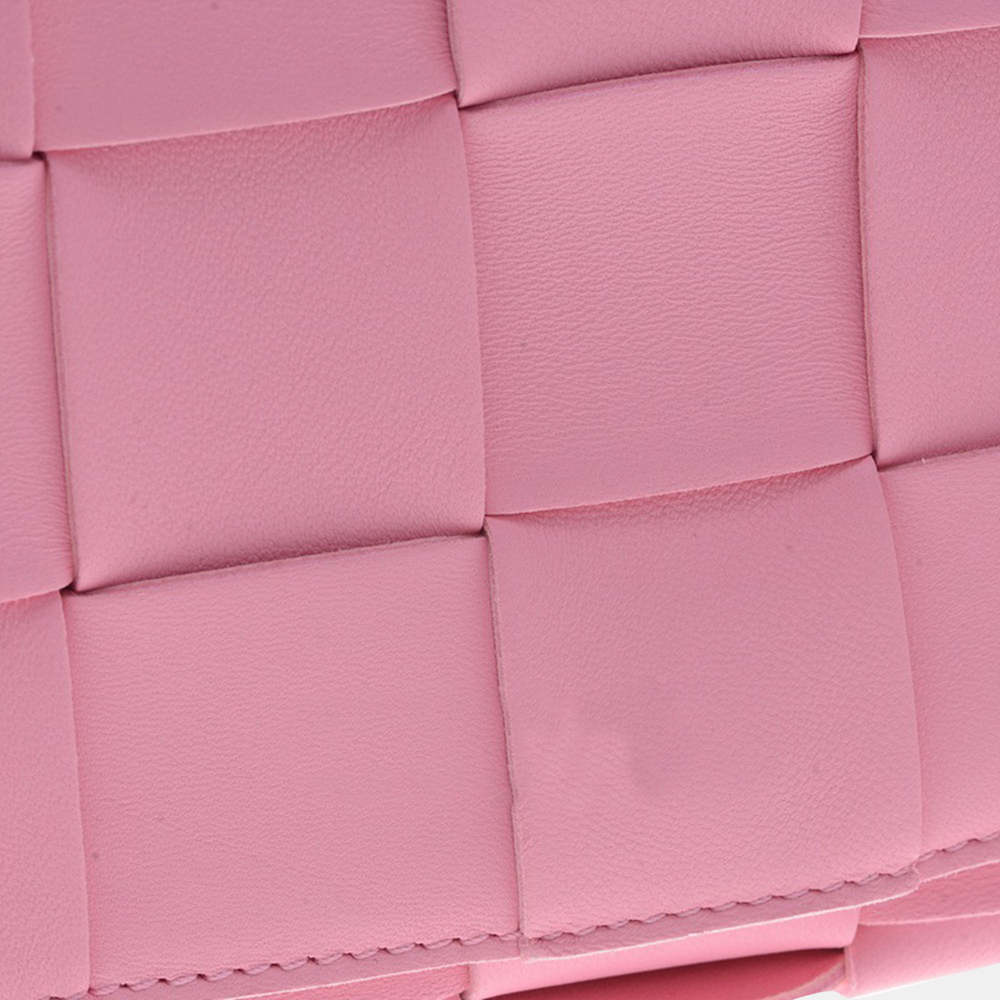 Bottega Veneta Pink Leather Cassette Shoulder Bag