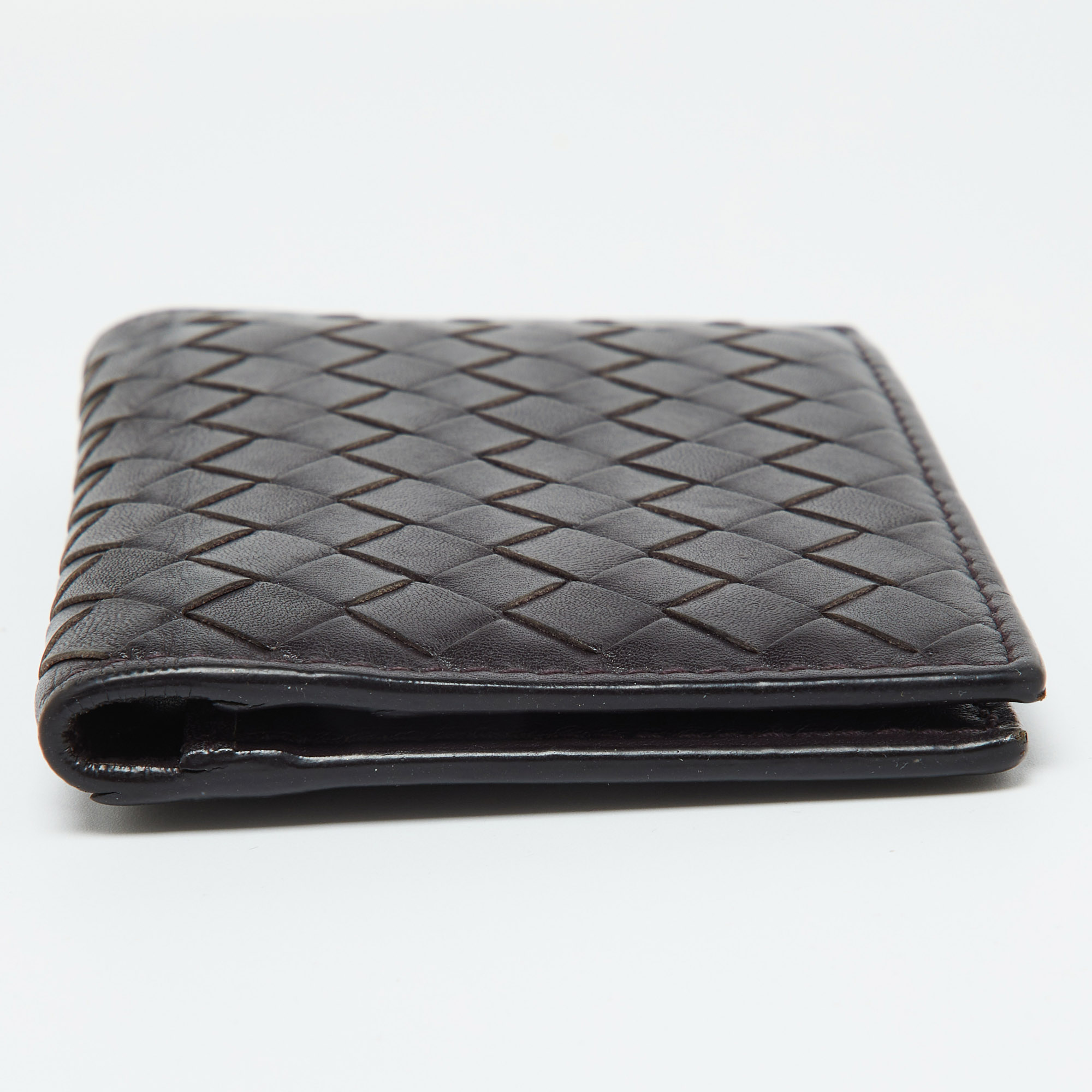 Bottega Veneta Brown Intrecciato Leather Business Card Case