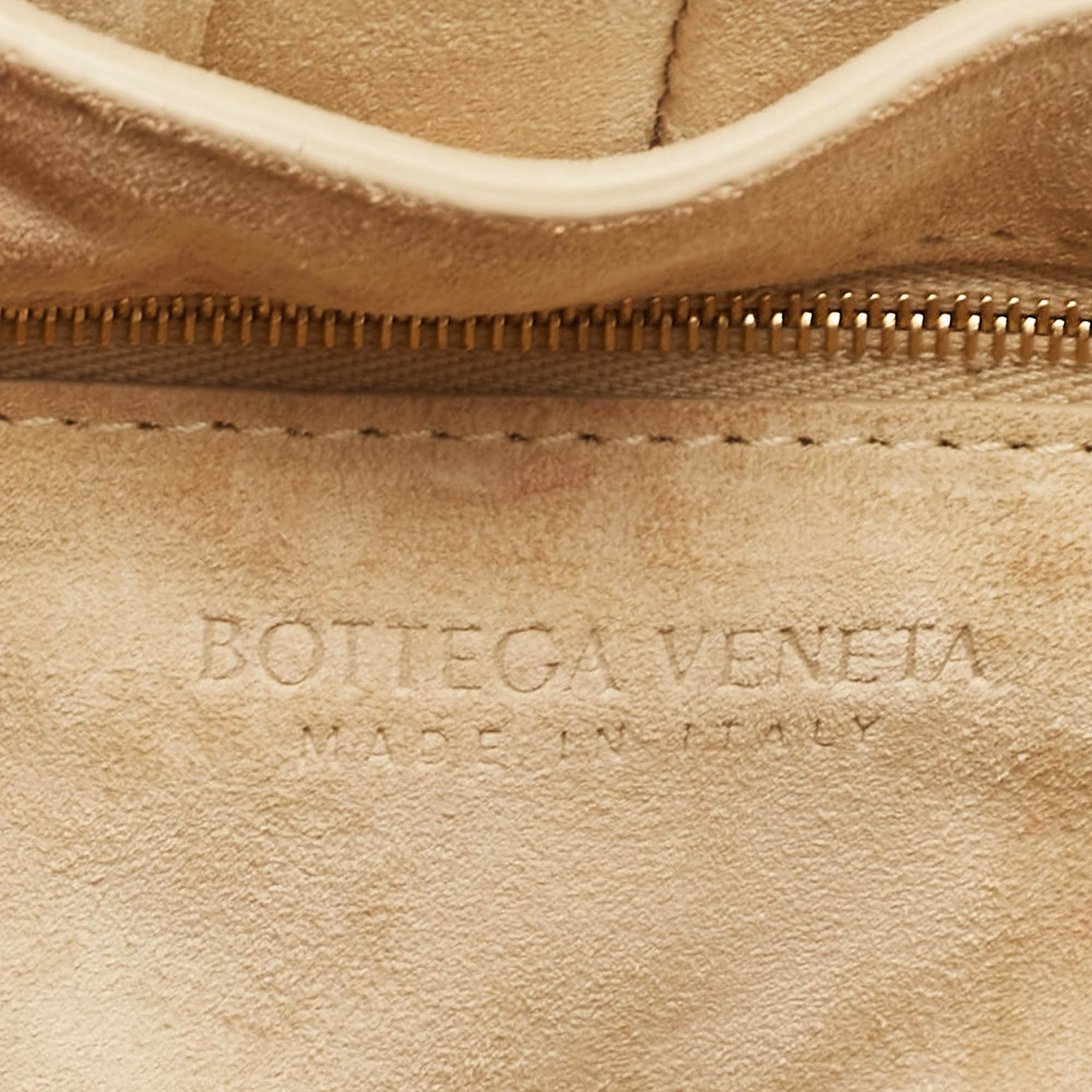 Bottega Veneta Beige Suede Padded Cassette Shoulder Bag