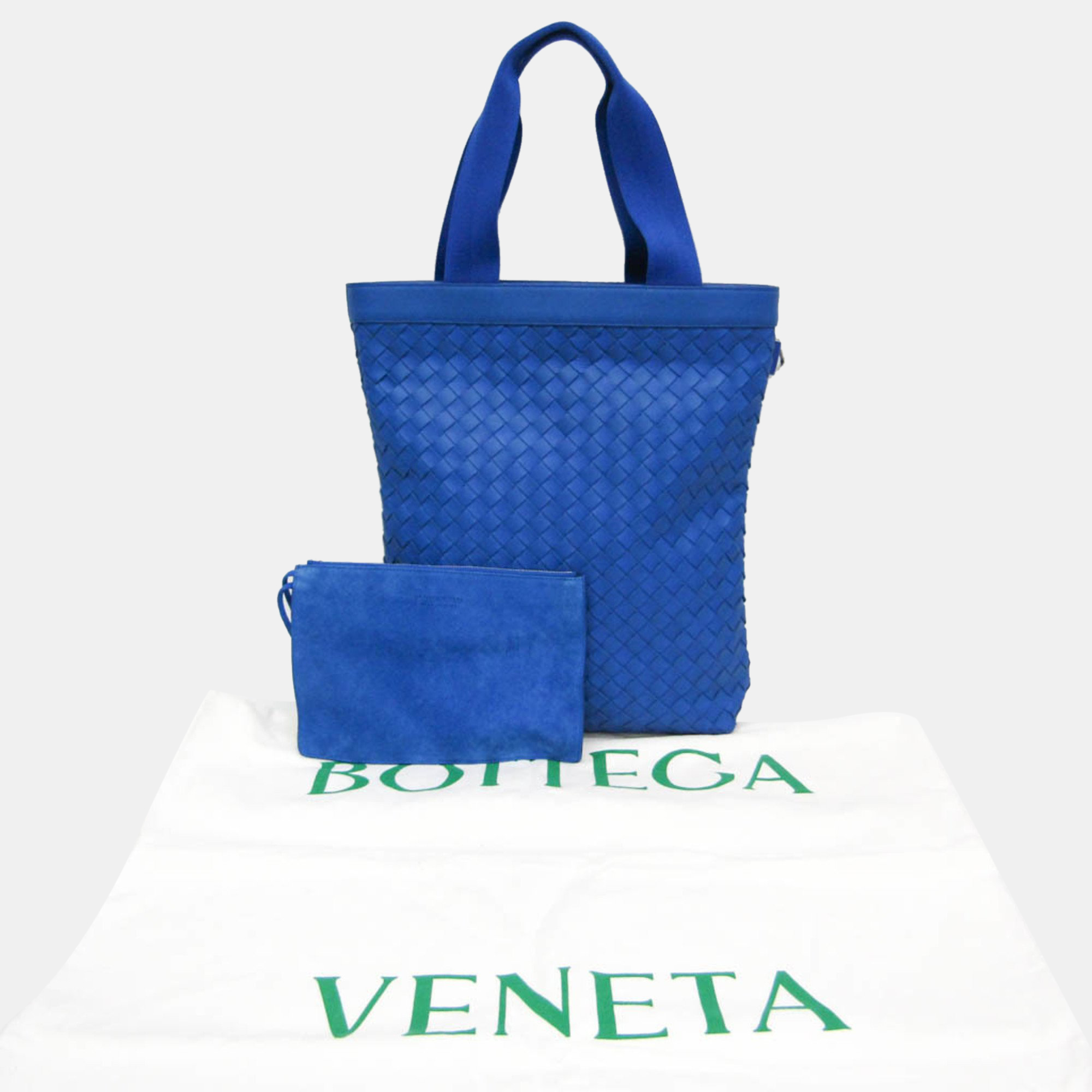 Bottega Veneta Cobalt Nappa Intrecciato Hydrology Tote Bag