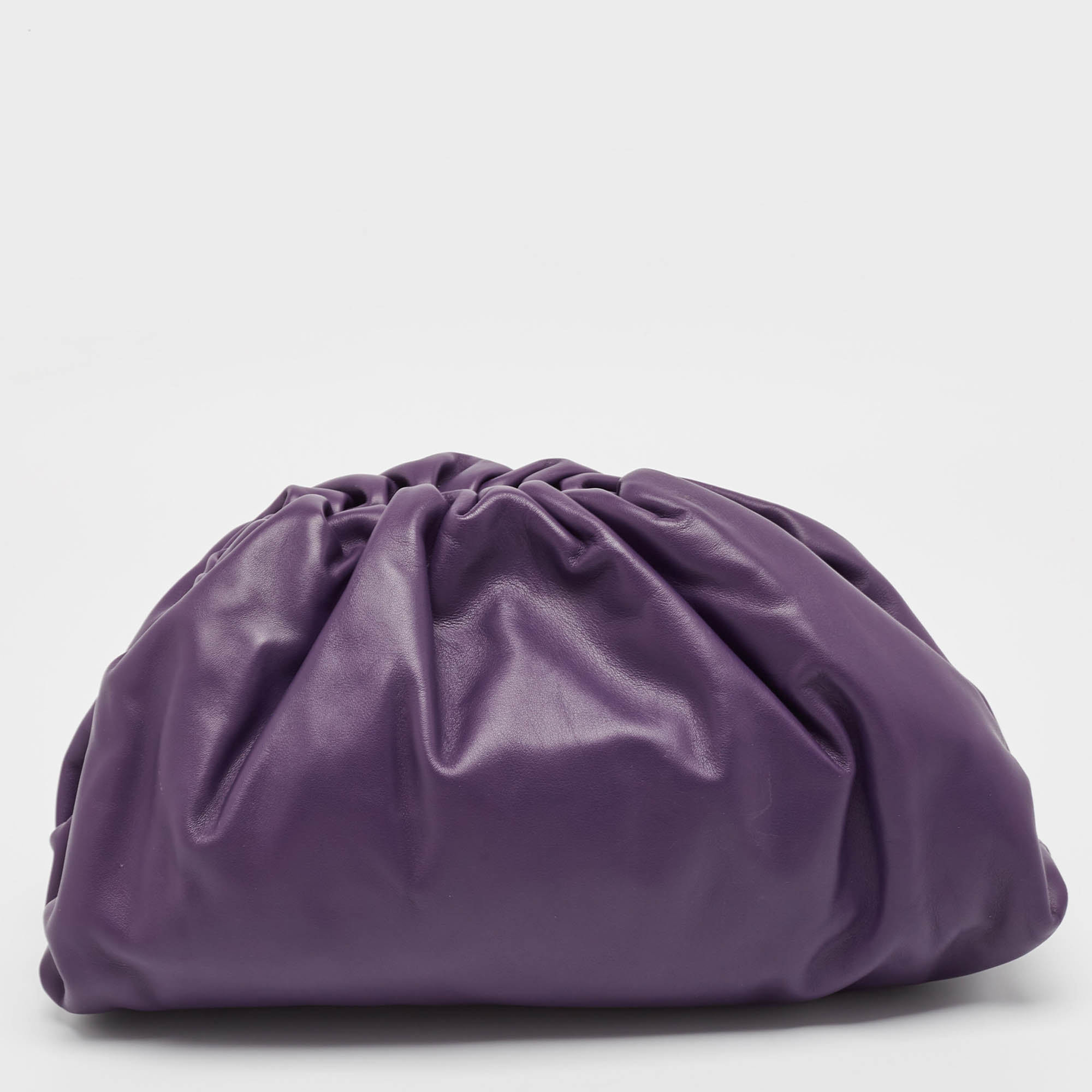 Bottega Veneta Purple Leather Leather Teen Pouch