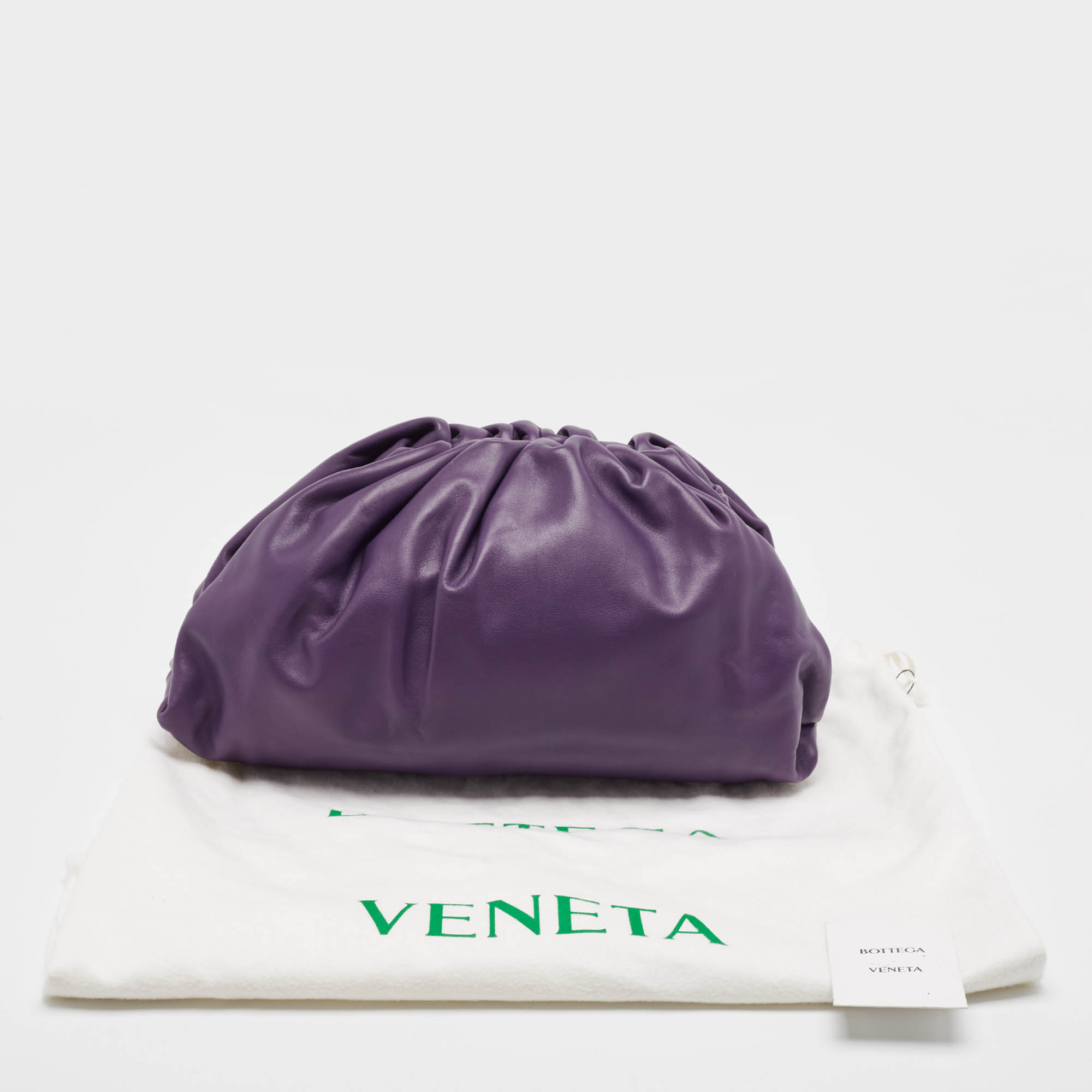 Bottega Veneta Purple Leather Leather Teen Pouch