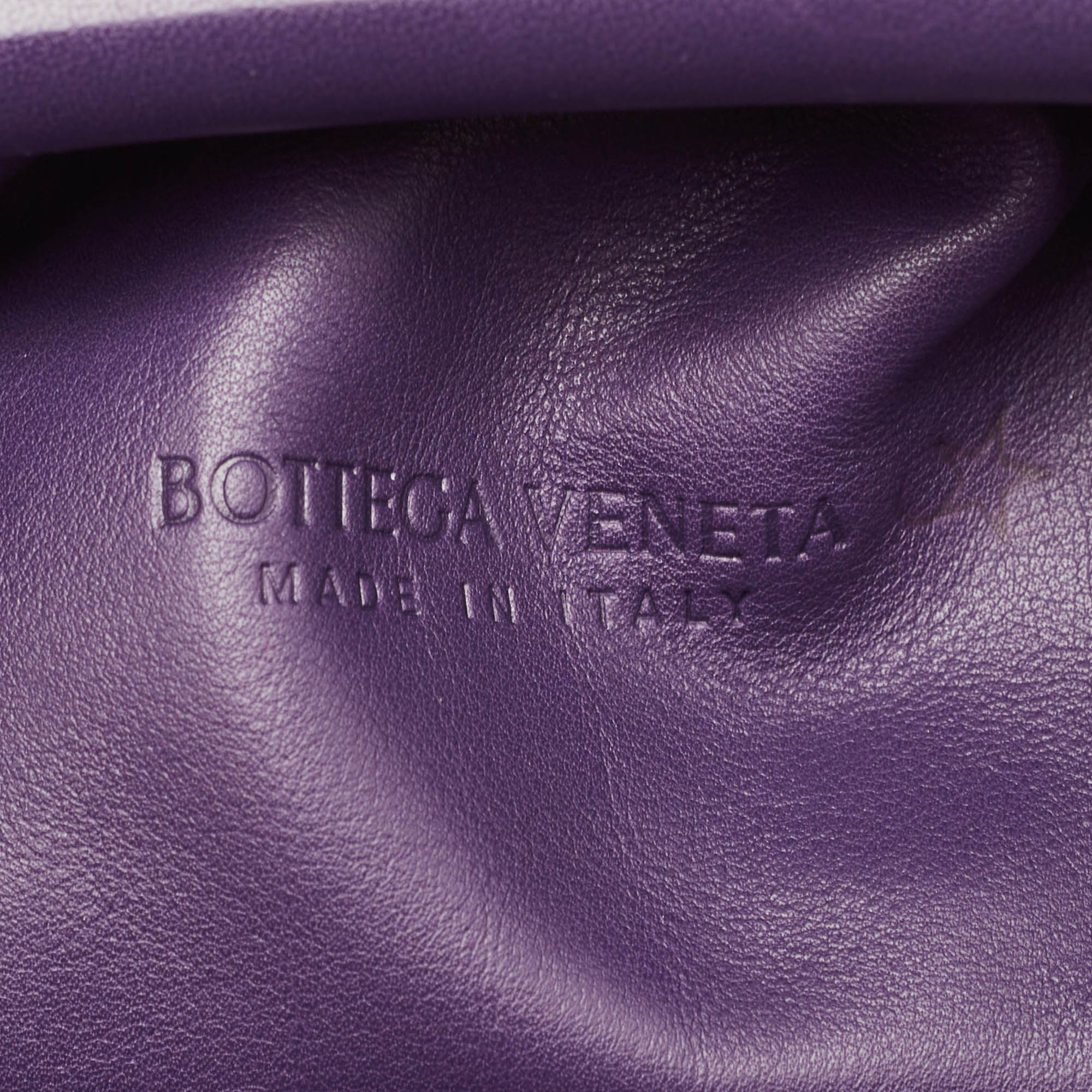 Bottega Veneta Purple Leather Leather Teen Pouch