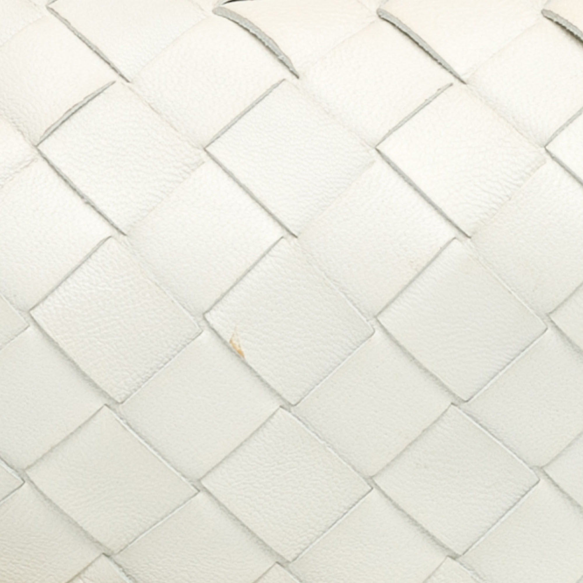 Bottega Veneta White Intrecciato Mini Jodie Bag