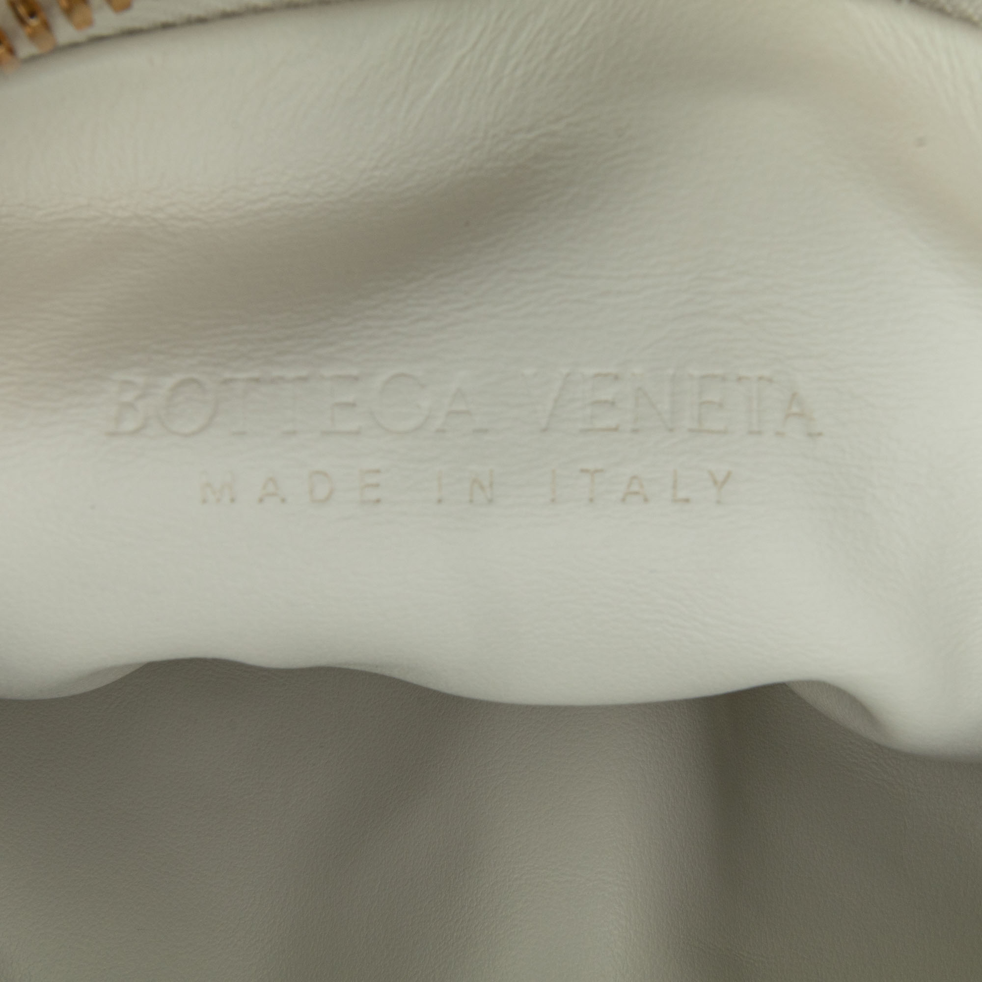 Bottega Veneta White/Red Nappa Intrecciato Mini Heart Jodie Bag