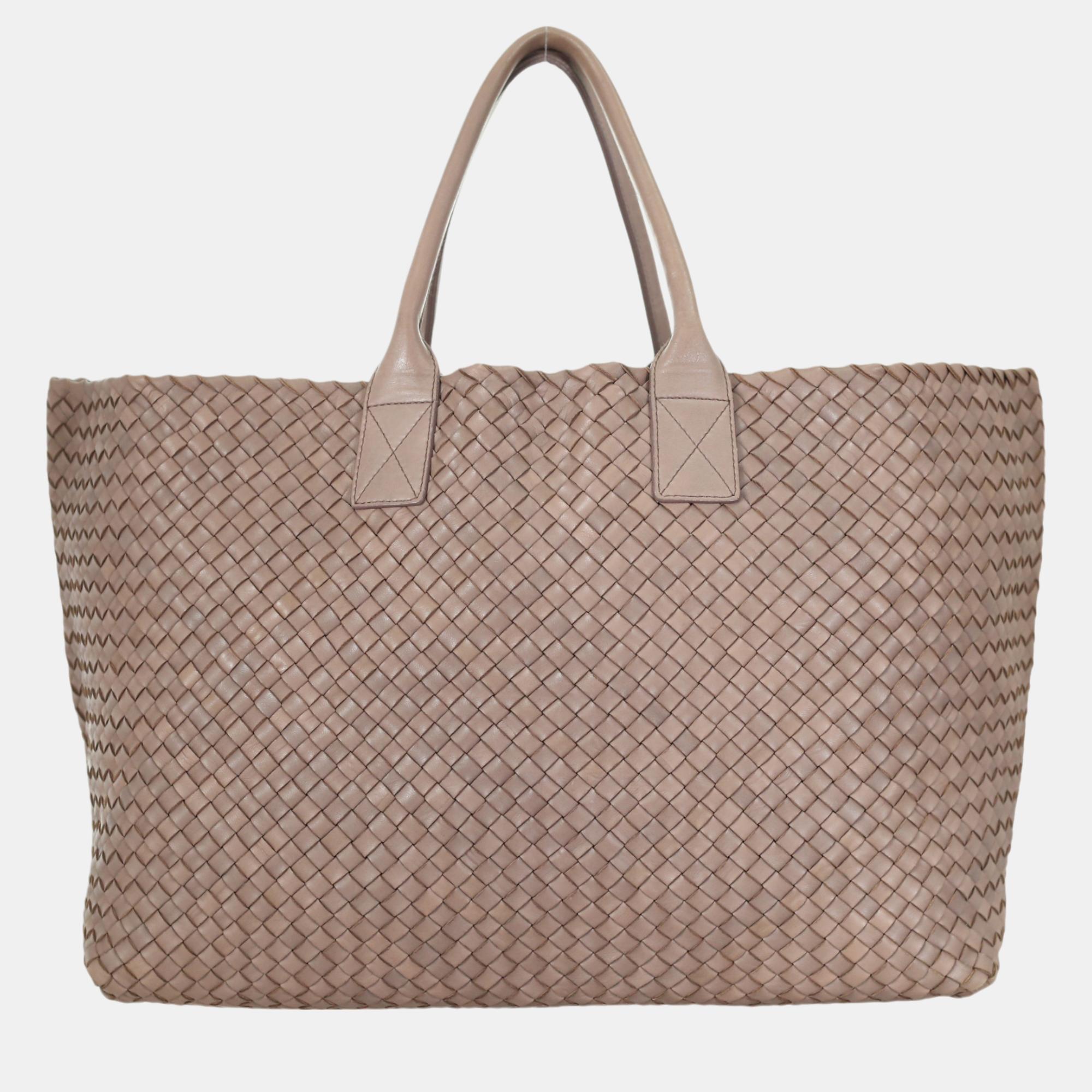 Bottega Veneta Brown Classic Intrecciato Large Cabat Bag