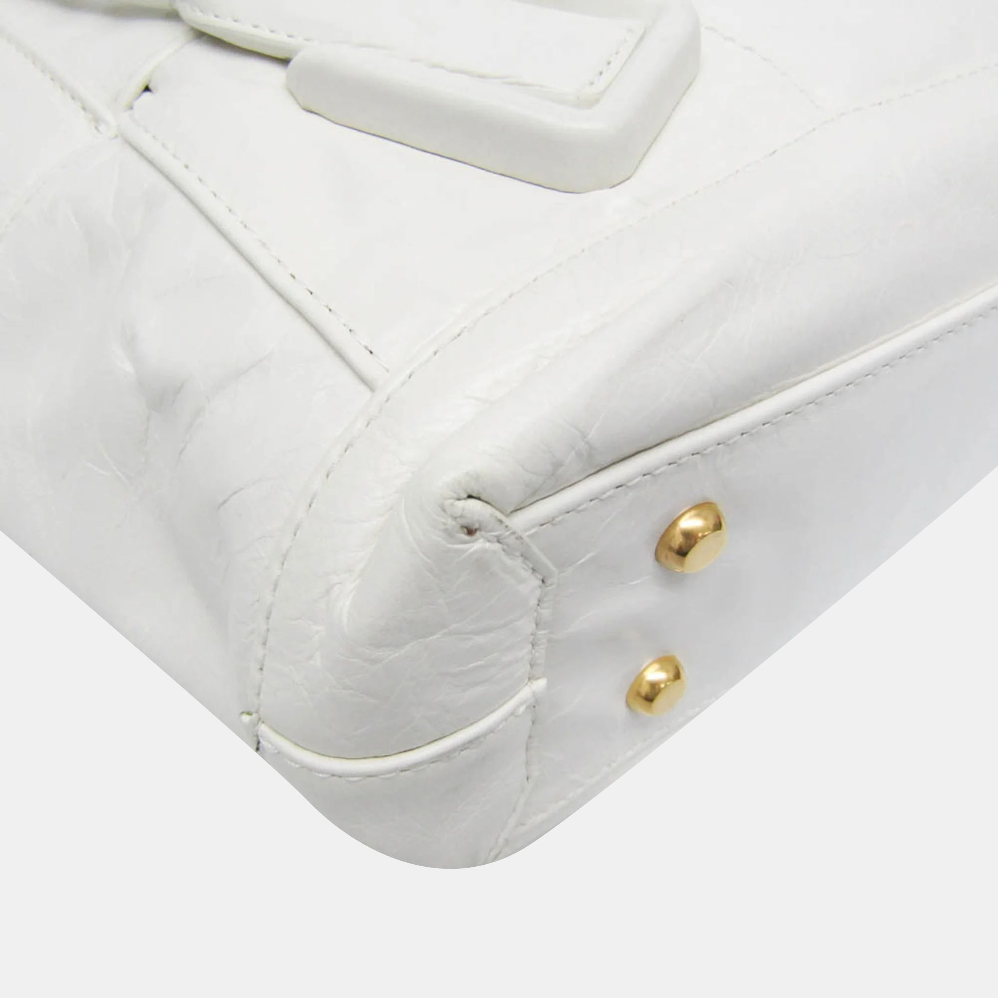 Bottega Veneta White Leather Mini The Arco Shoulder Bag