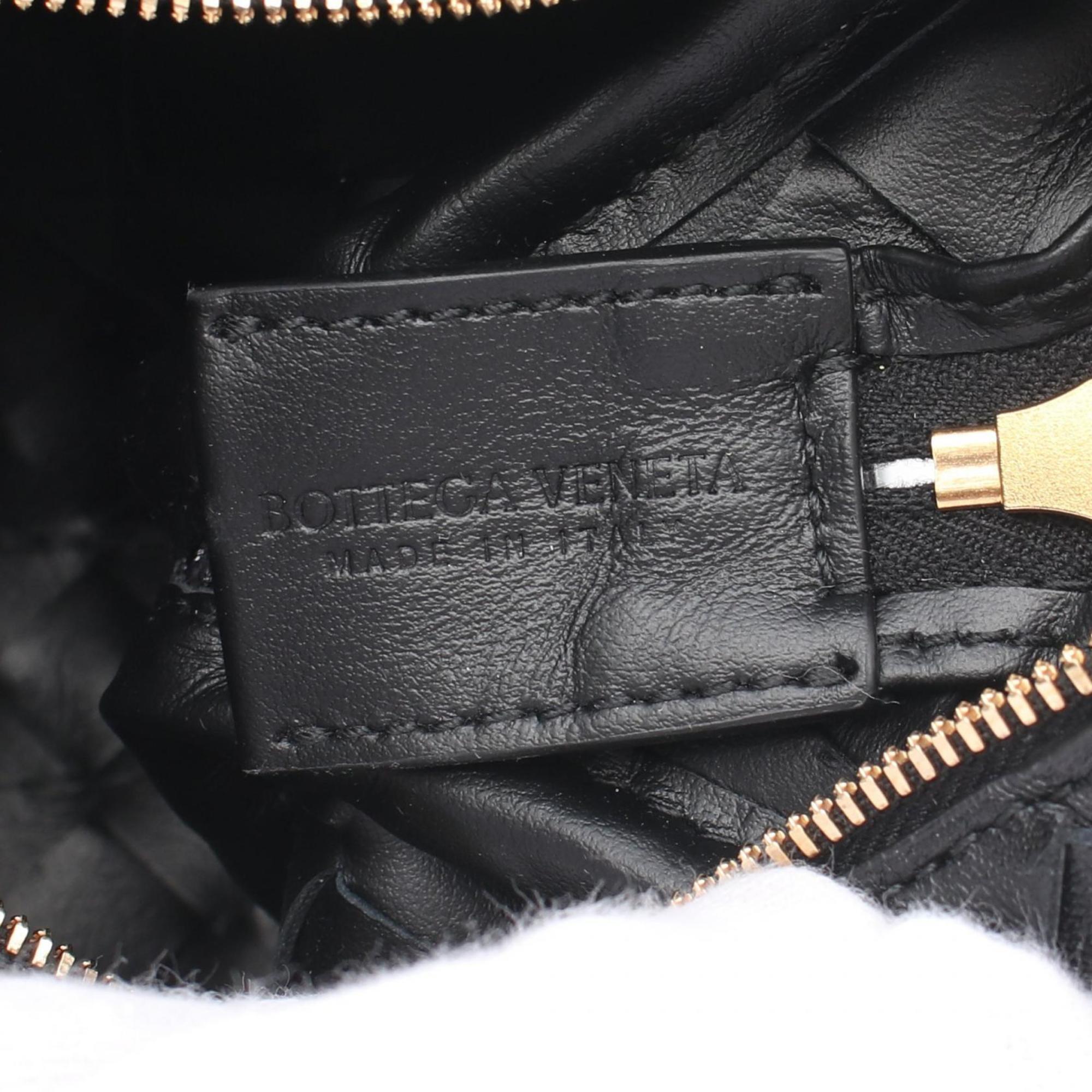 Bottega Veneta Intrecciato Small Camera Leather Black Bag