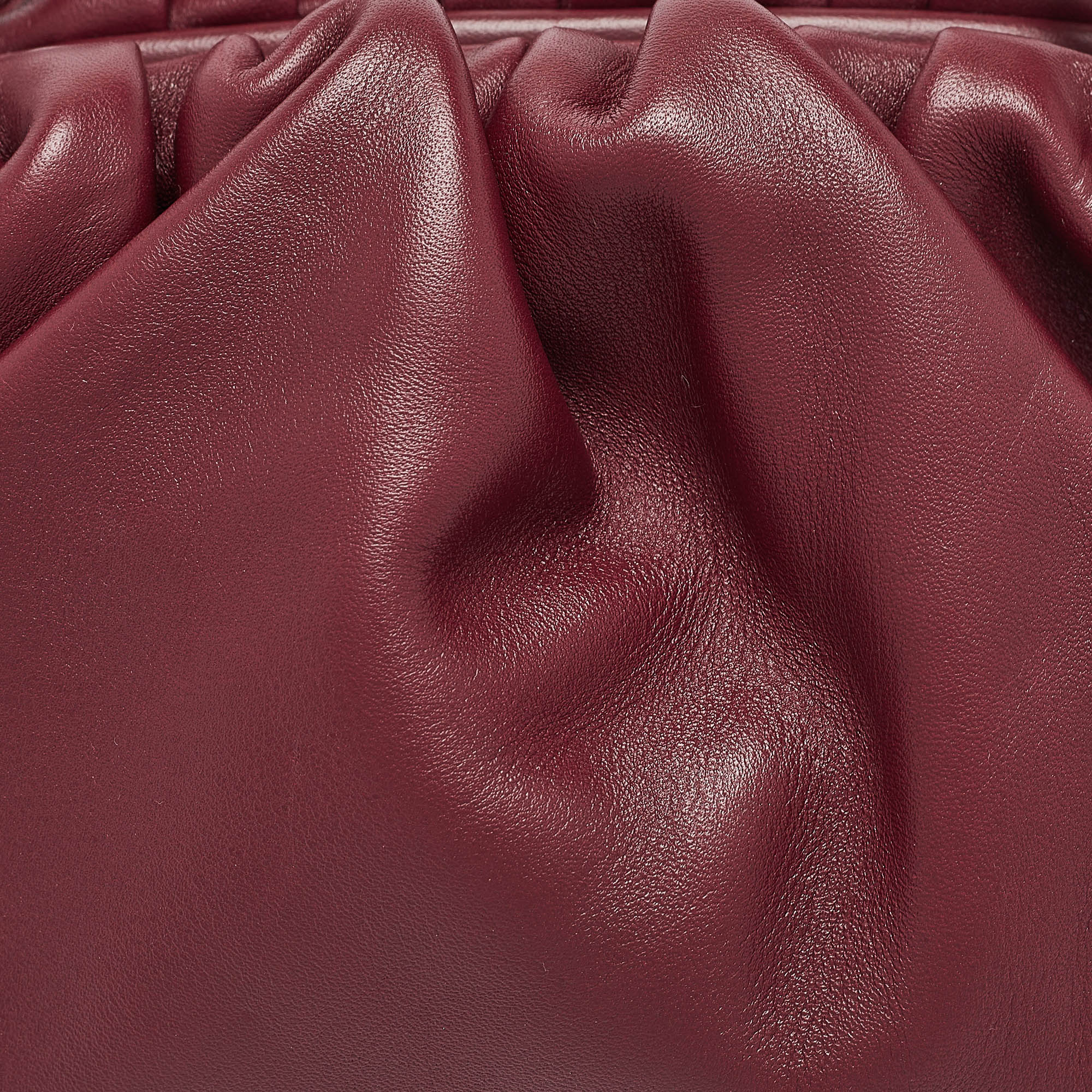 Bottega Veneta Burgundy Leather Mini The Pouch Bag