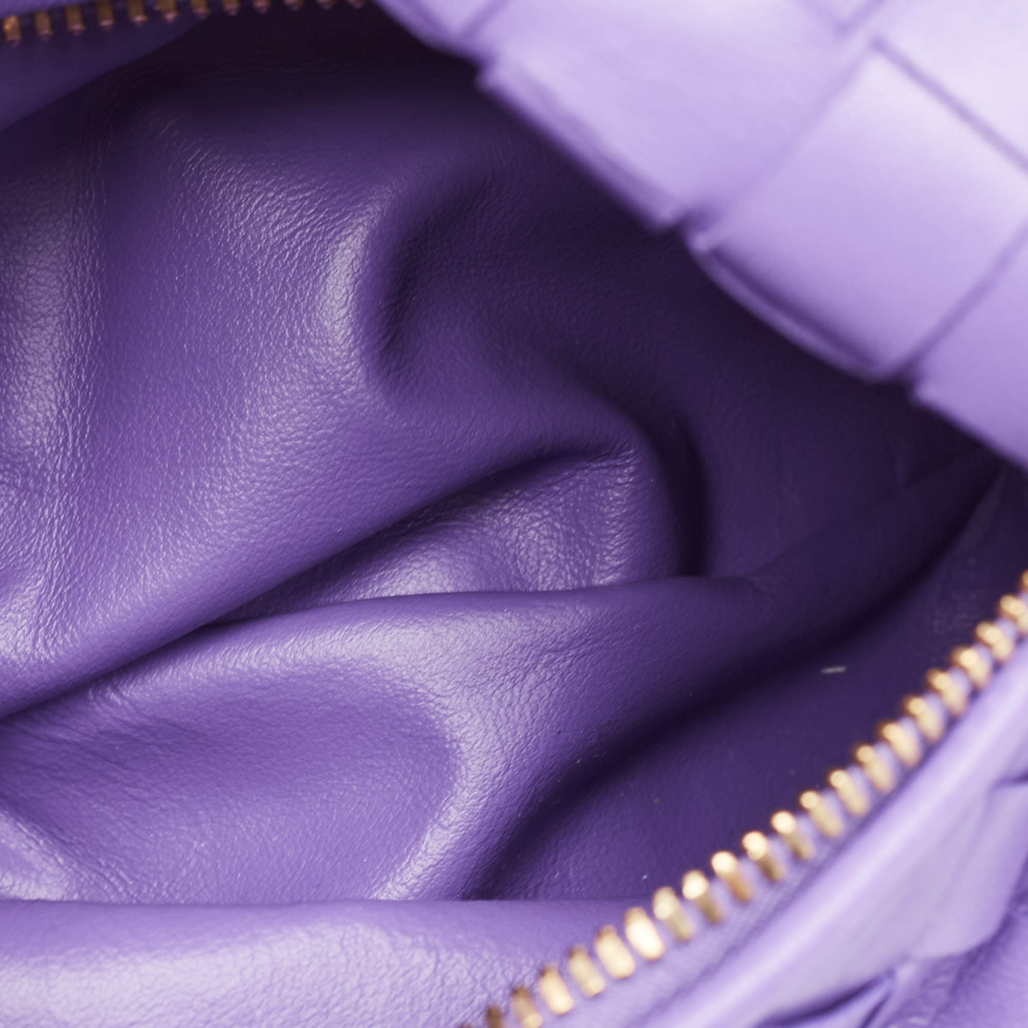 Bottega Veneta Purple Leather Mini Jodie Hobo