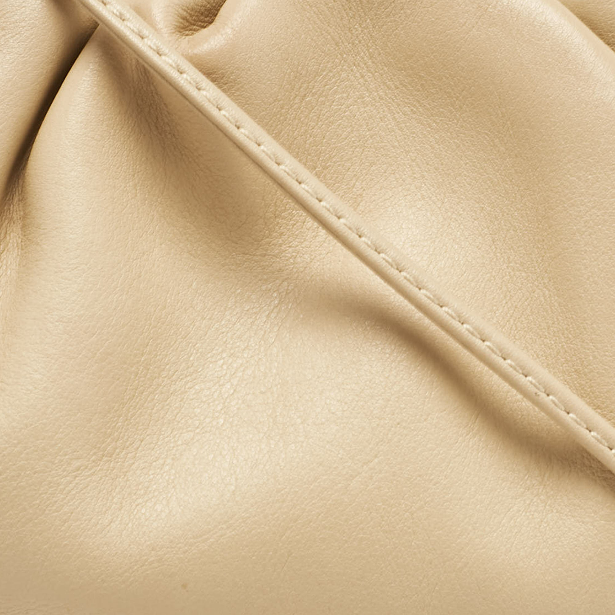 Bottega Veneta Cream Leather Mini The Pouch Bag