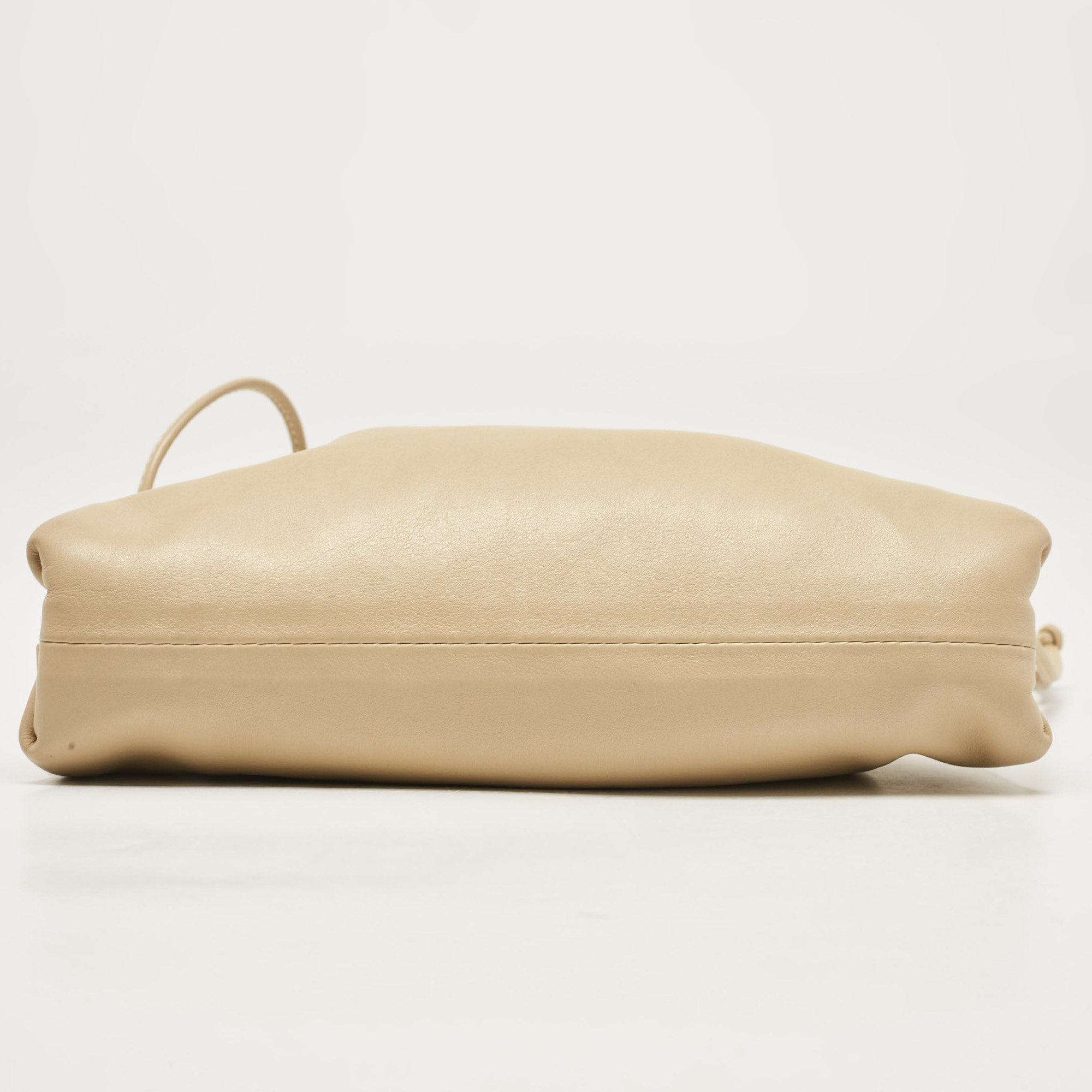 Bottega Veneta Cream Leather Mini The Pouch Bag