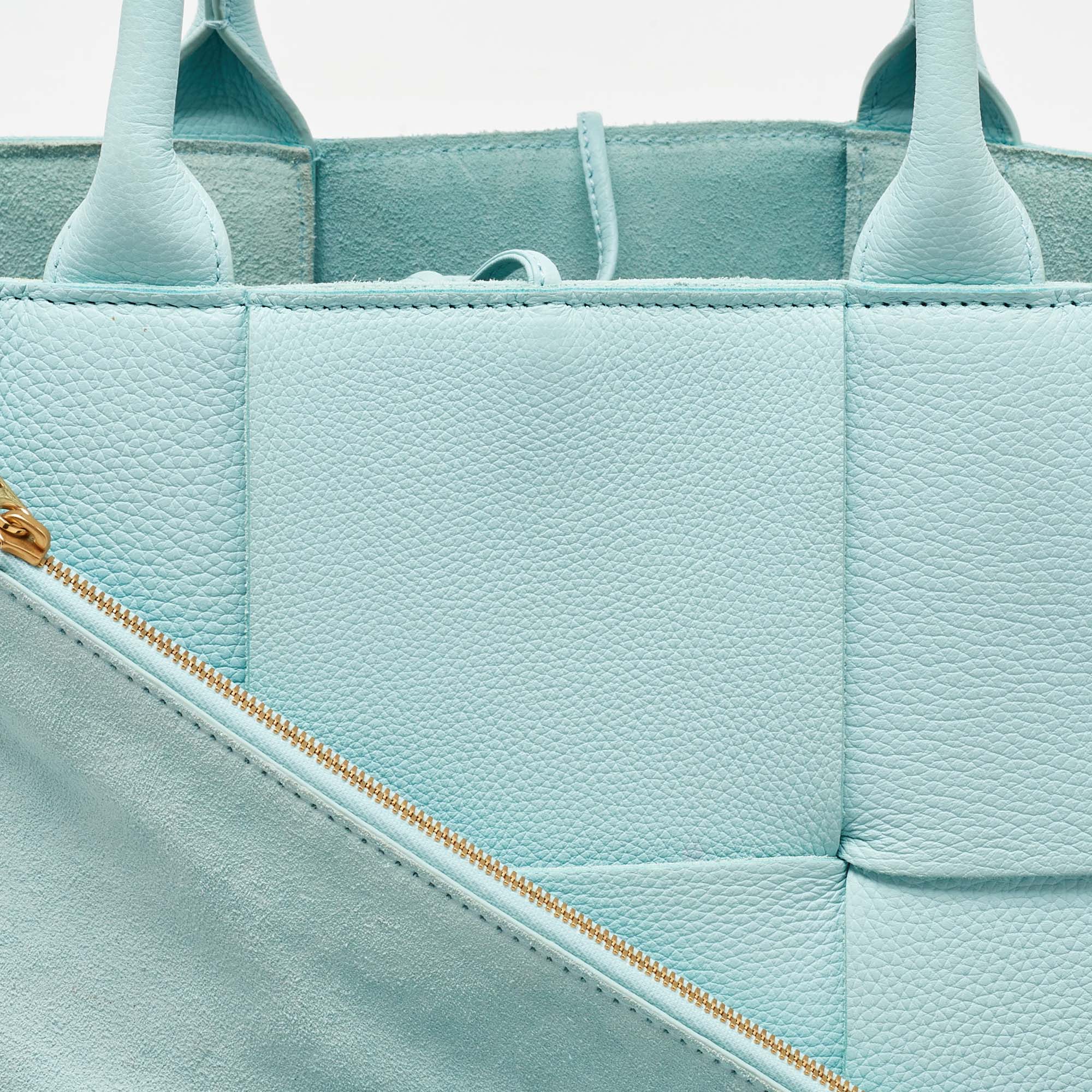 Bottega Veneta Light Blue Leather Small Arco Tote