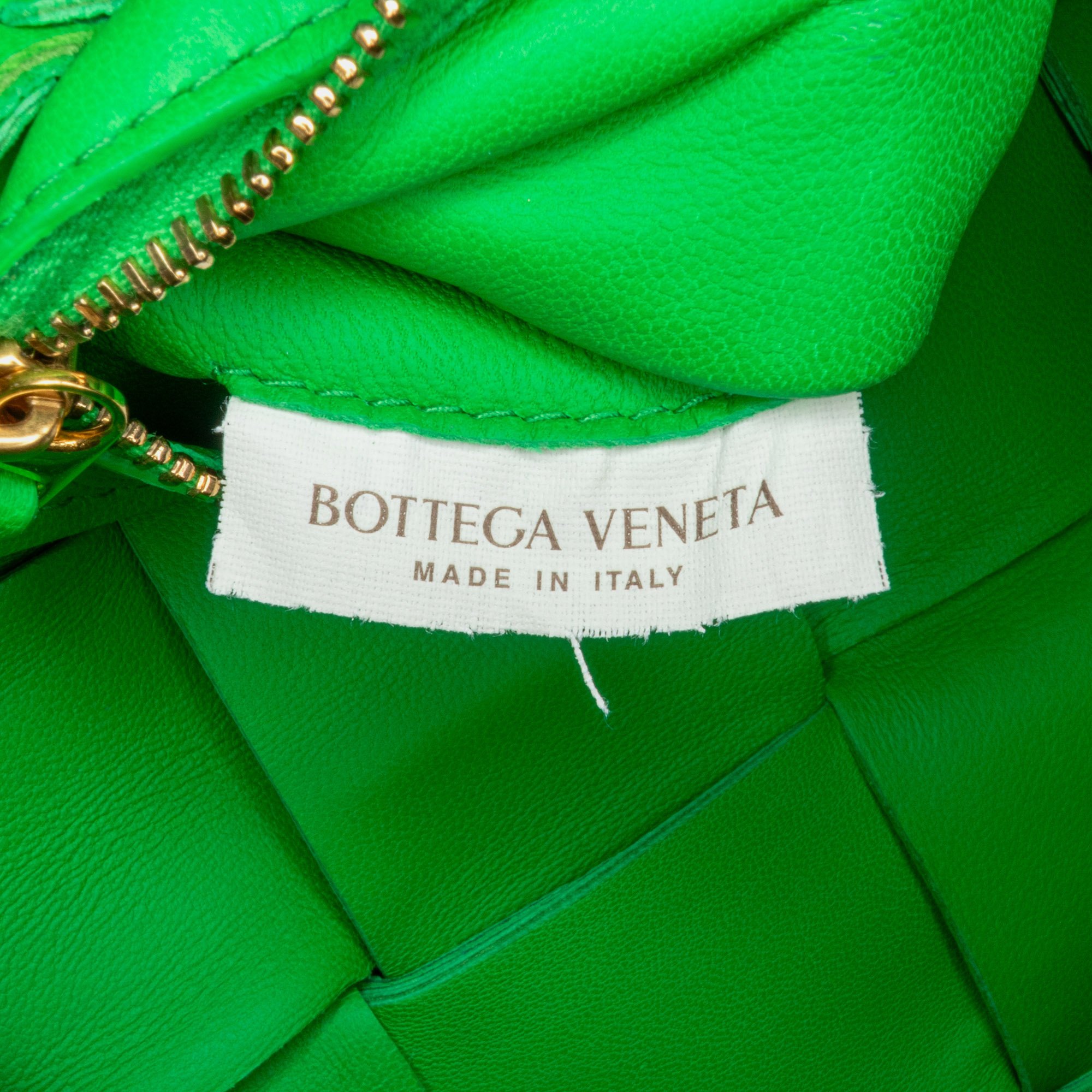 Bottega Veneta Green Leather Bottega Veneta Nappa Intrecciato Fringed Cassette Crossbody