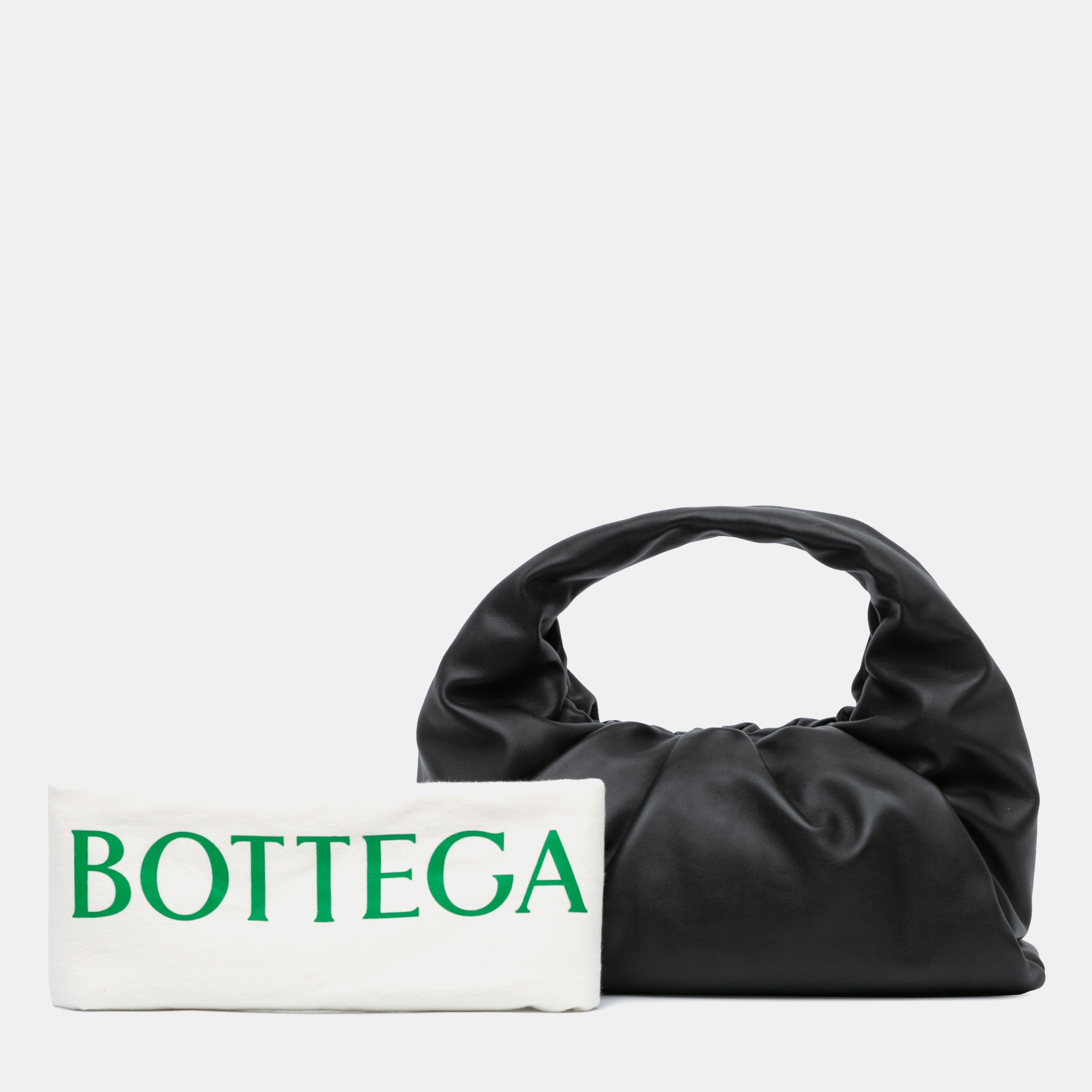 Bottega Veneta Black Leather Bottega Veneta Lambskin The Shoulder Pouch